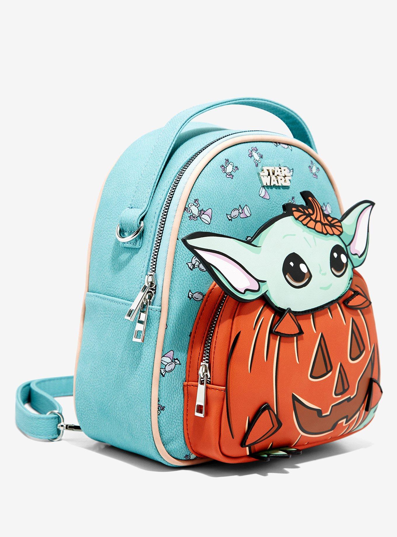 Star Wars The Mandalorian The Child in Jack-O'Lantern Mini Backpack - BoxLunch Exclusive, , alternate