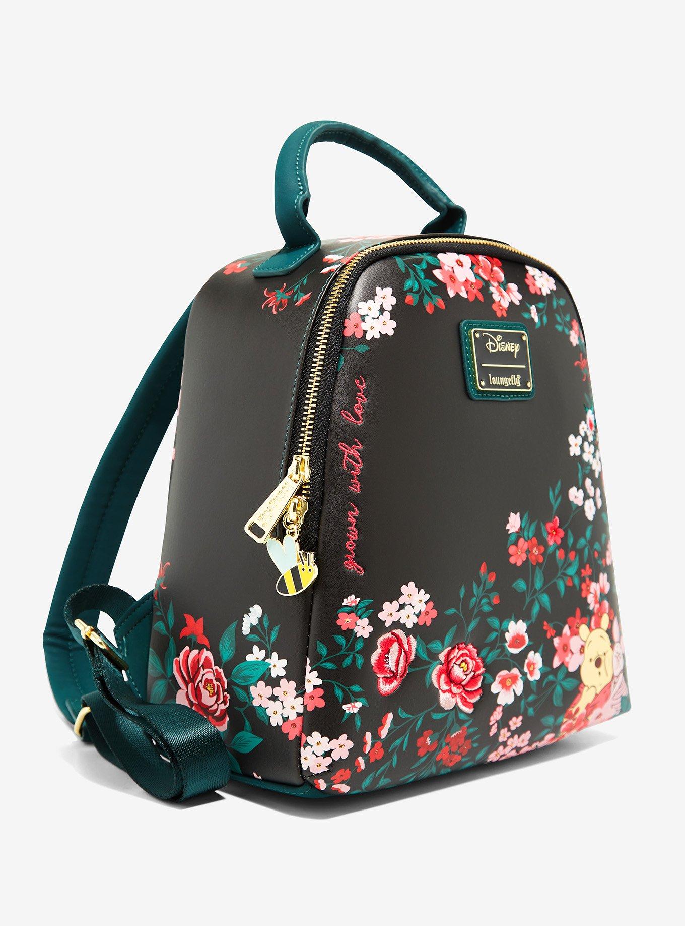 Loungefly Disney Winnie the Pooh Pooh & Piglet Floral Embroidered Mini Backpack - BoxLunch Exclusive, , alternate