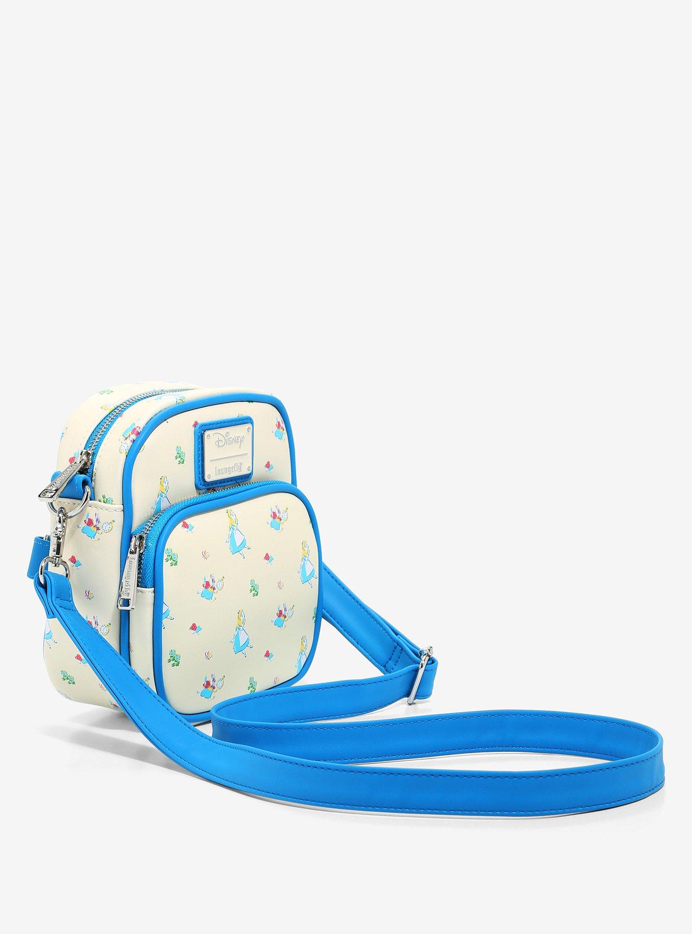 Loungefly Disney Alice in Wonderland Alice & White Rabbit Allover Print Crossbody Bag - BoxLunch Exclusive, , alternate