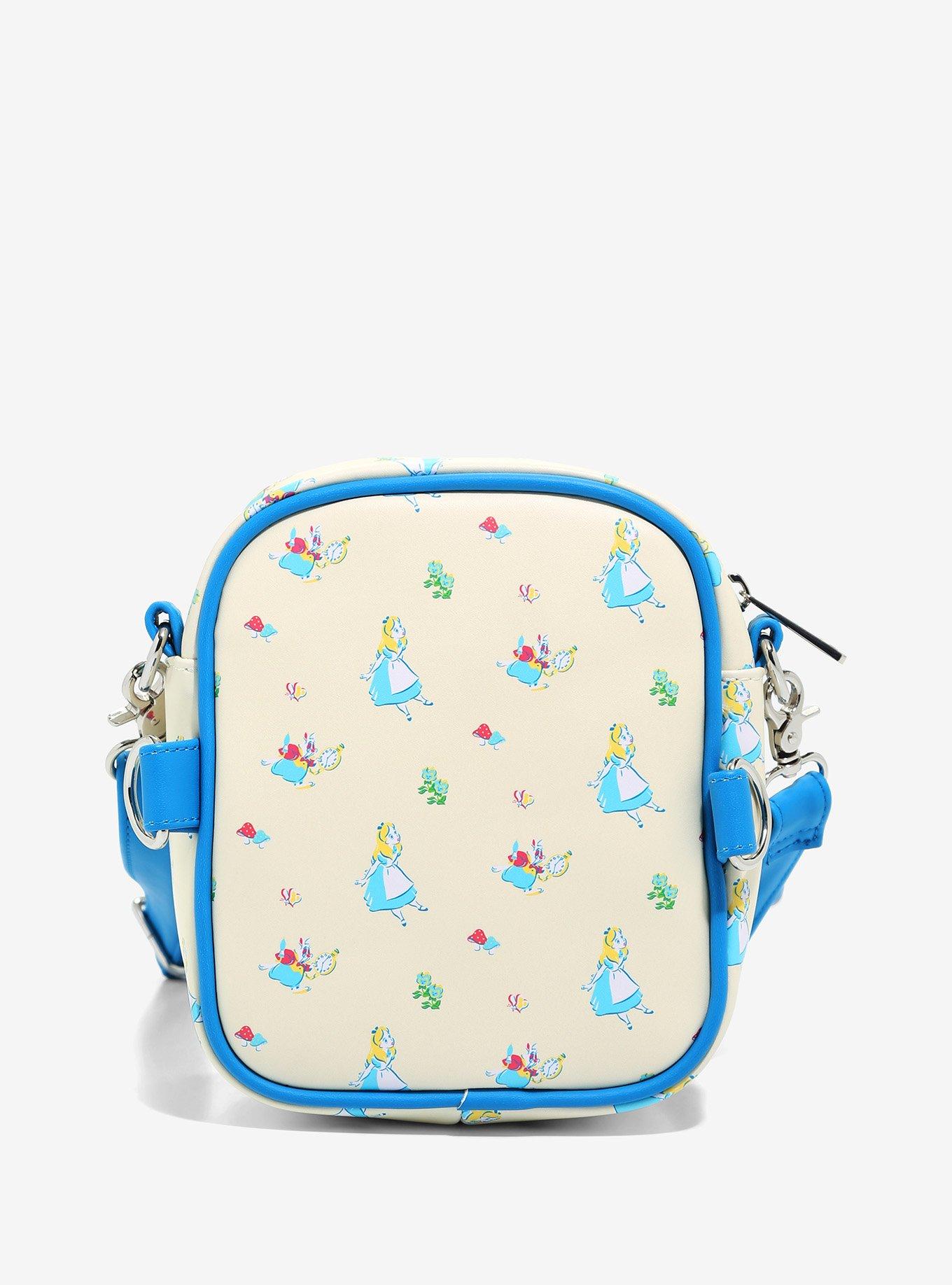 Loungefly Disney Alice in Wonderland Alice & White Rabbit Allover Print Crossbody Bag - BoxLunch Exclusive, , alternate