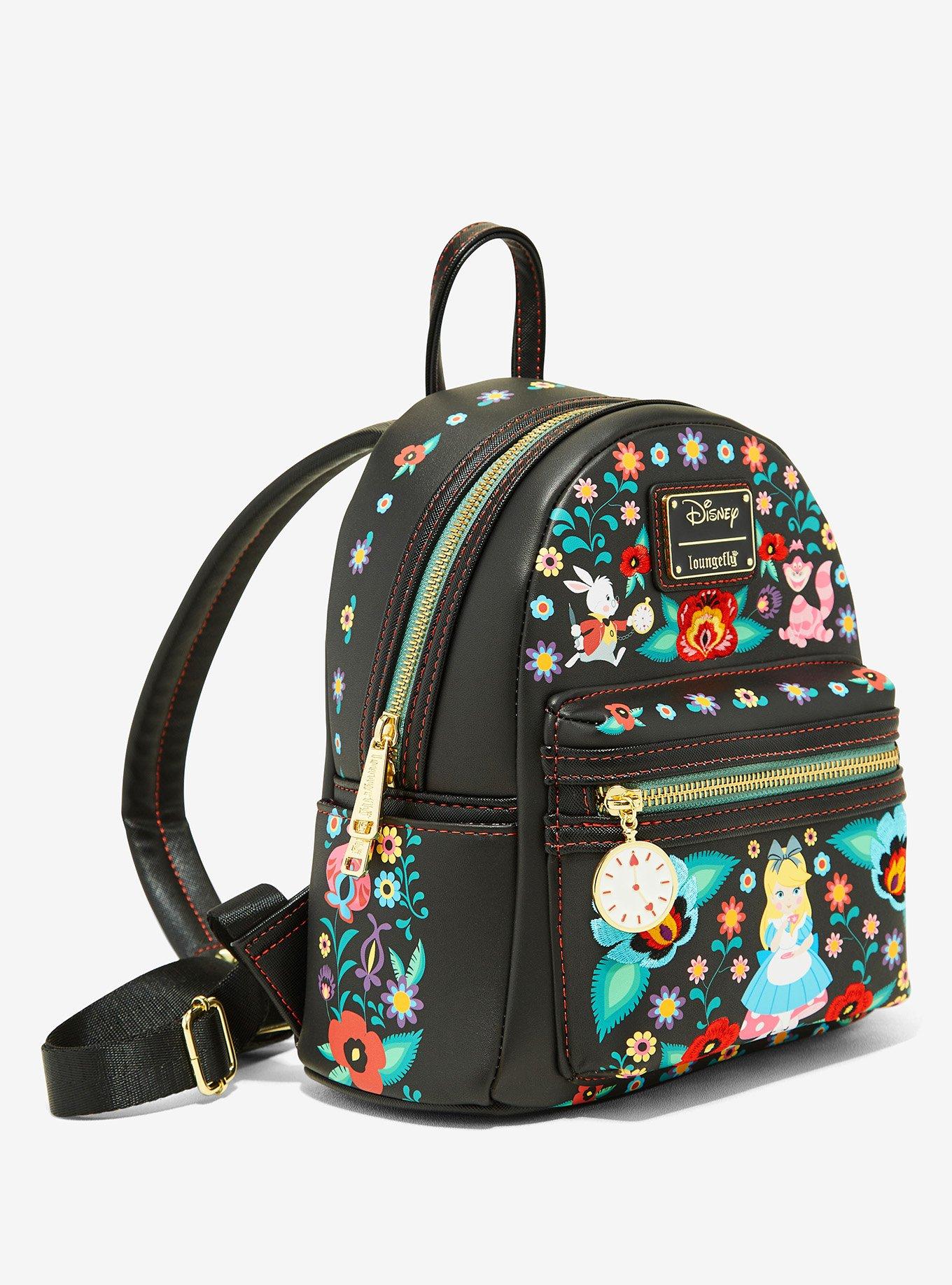 Loungefly Disney Alice in Wonderland Characters Floral Mini Backpack - BoxLunch Exclusive, , alternate