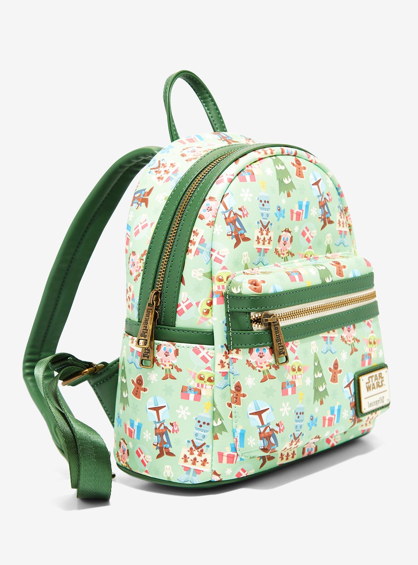 Loungefly Star Wars The Mandalorian Chibi Holidays Mini Backpack - BoxLunch Exclusive, , alternate