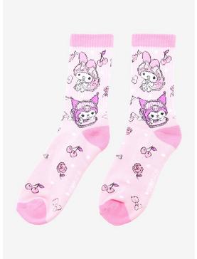 My Melody & Kuromi Pink Crew Socks, , hi-res