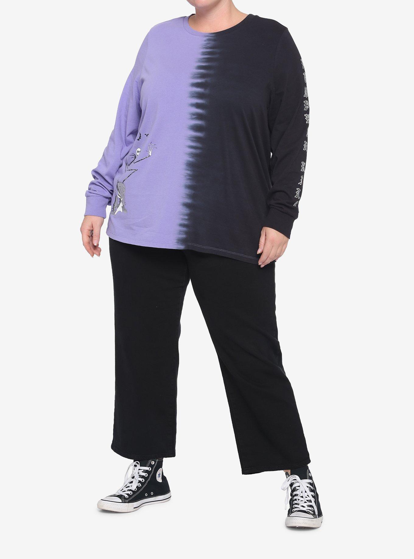 The Nightmare Before Christmas Split Wash Long-Sleeve T-Shirt Plus Size, MULTI, alternate