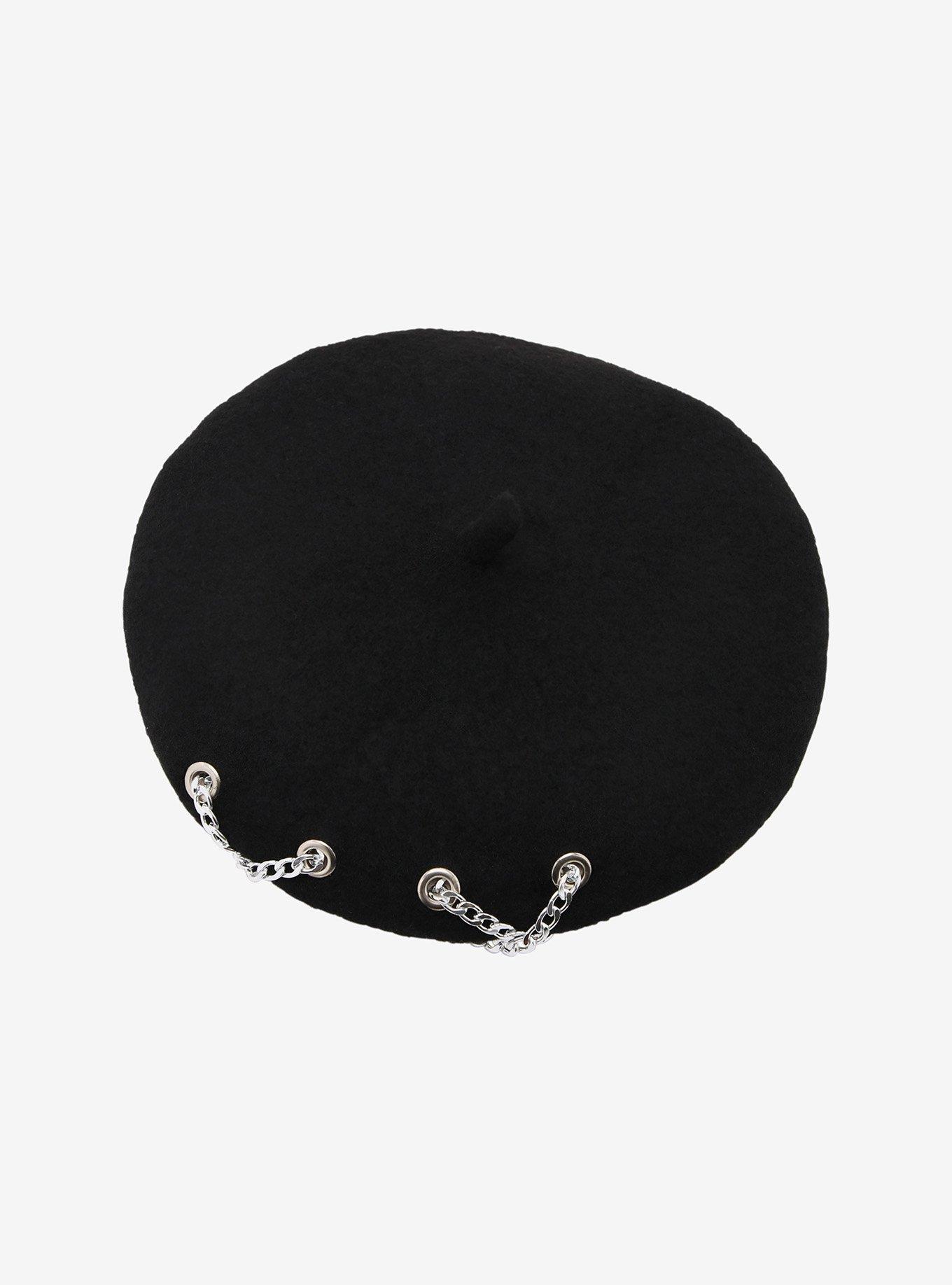 Black Chain Beret, , alternate