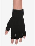 Black Fingerless Gloves, , alternate