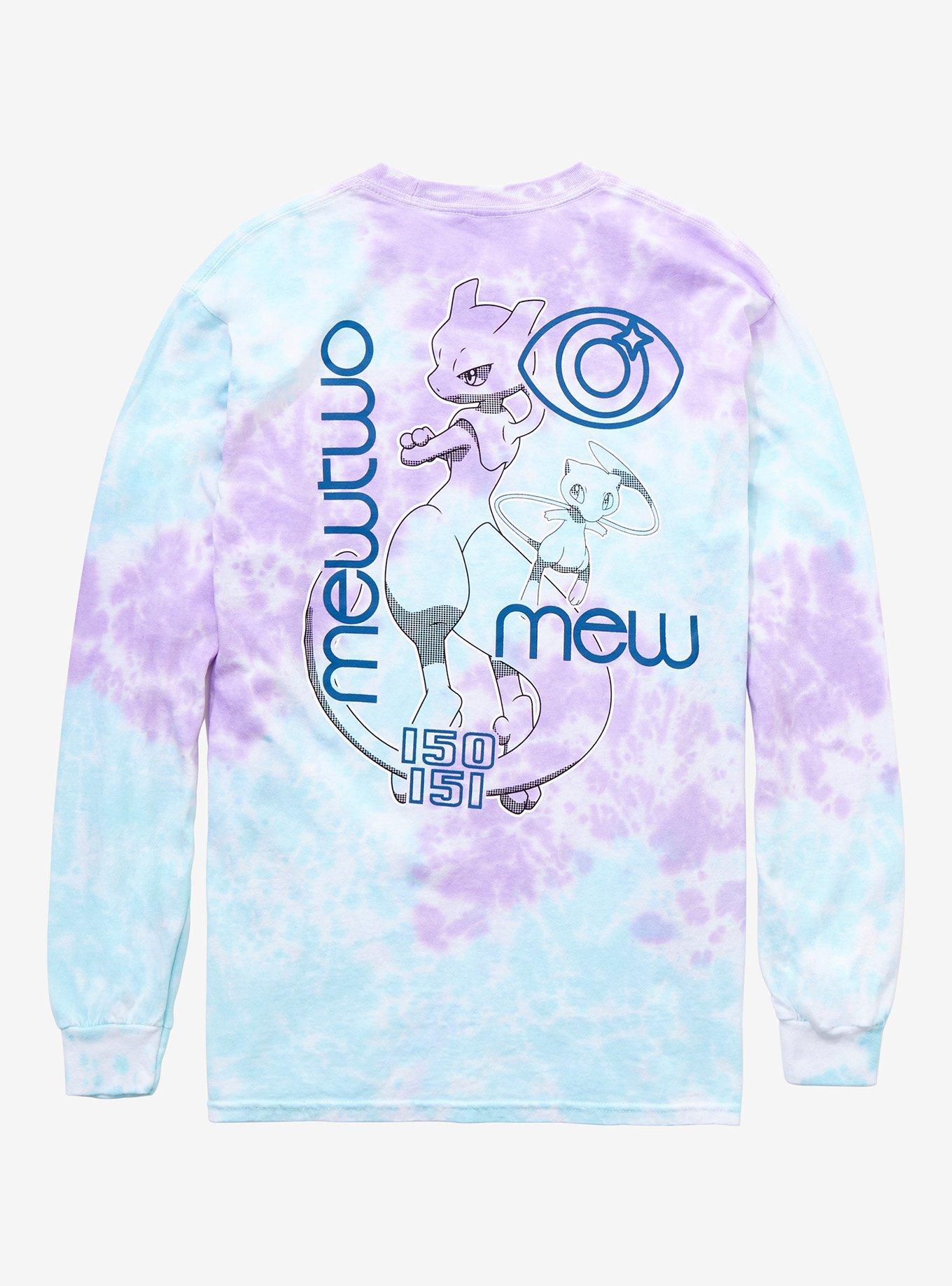 Pok&eacute;mon Mew Evolutions Tie-Dye Long Sleeve T-Shirt - BoxLunch Exclusive, MULTI, alternate
