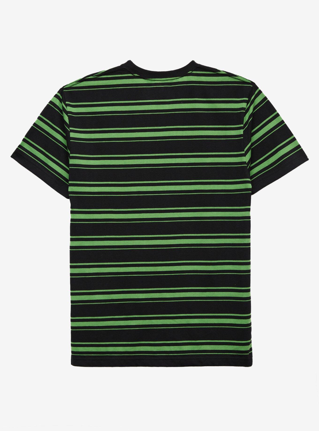 Green & Black Multi Stripe T-Shirt, STRIPE - GREEN, alternate