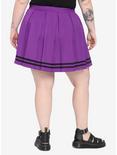 Purple & Black Cheer Skirt Plus Size, PURPLE, alternate