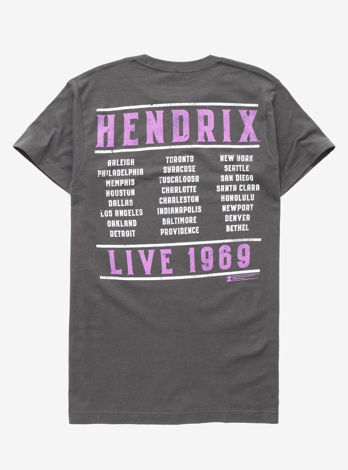 Jimi Hendrix Tour 1969 T-Shirt, CHARCOAL, alternate