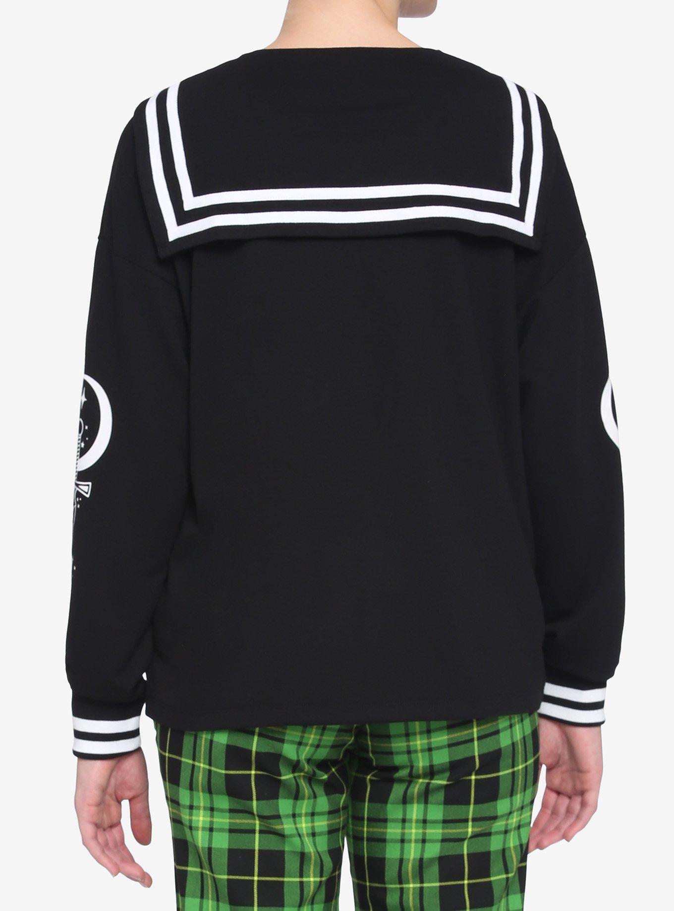 Dagger Moon Sailor Girls Sweatshirt, BLACK, alternate