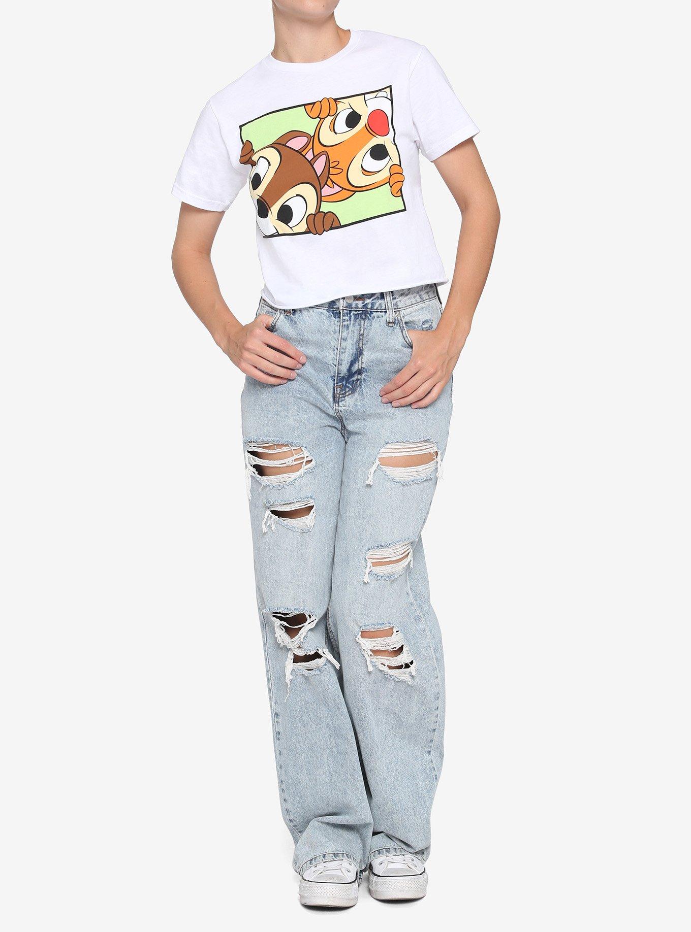 Chip 'N' Dale Square Girls Crop T-Shirt, MULTI, alternate