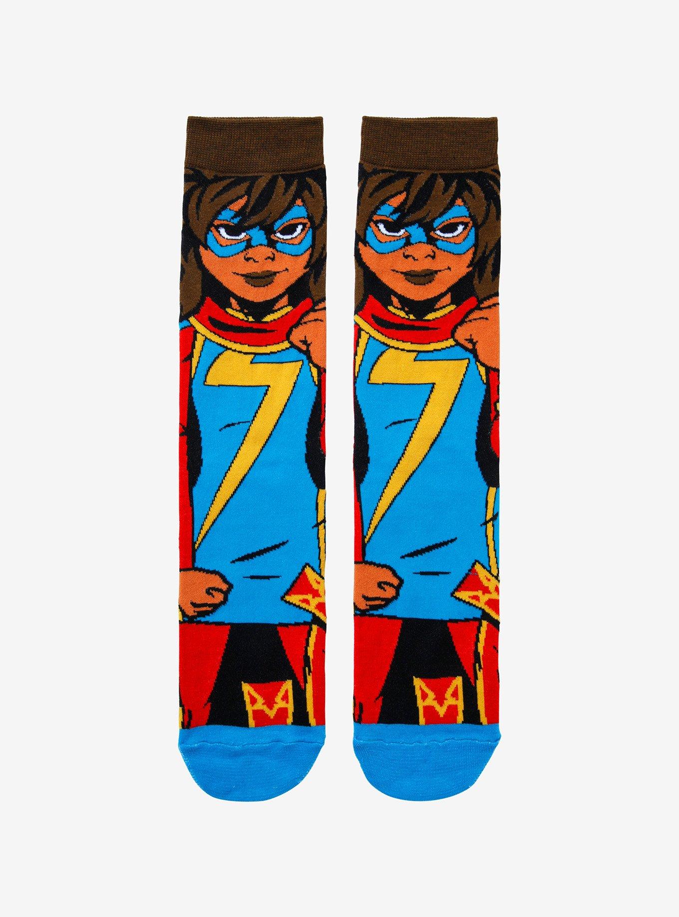 Marvel Ms. Marvel Character Crew Socks, , alternate