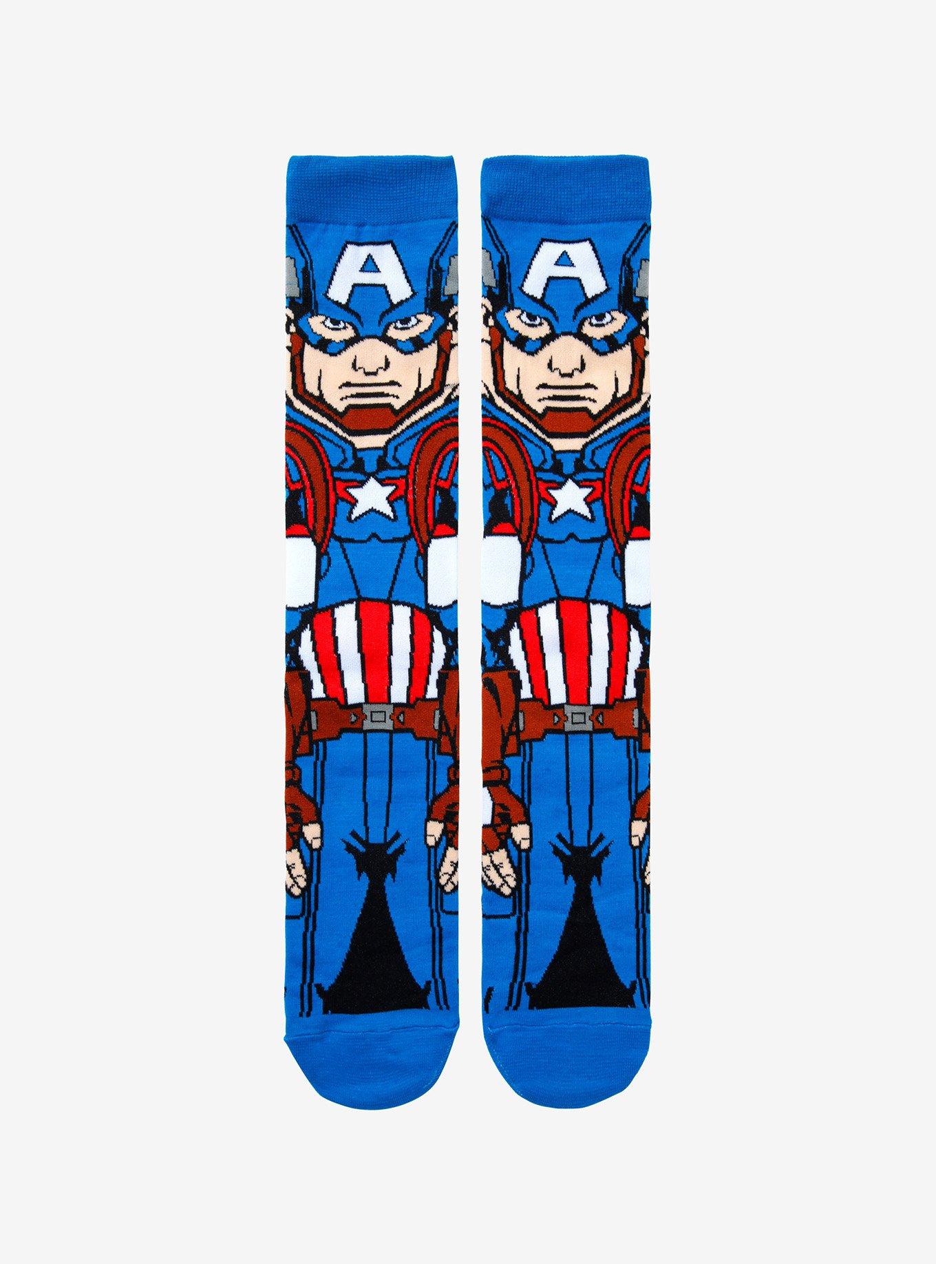 Marvel Captain America Crew Socks, , alternate