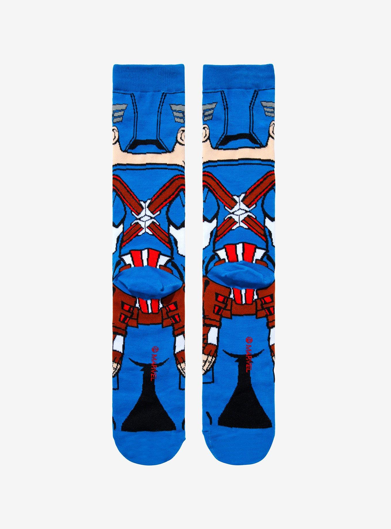 Marvel Captain America Crew Socks, , alternate