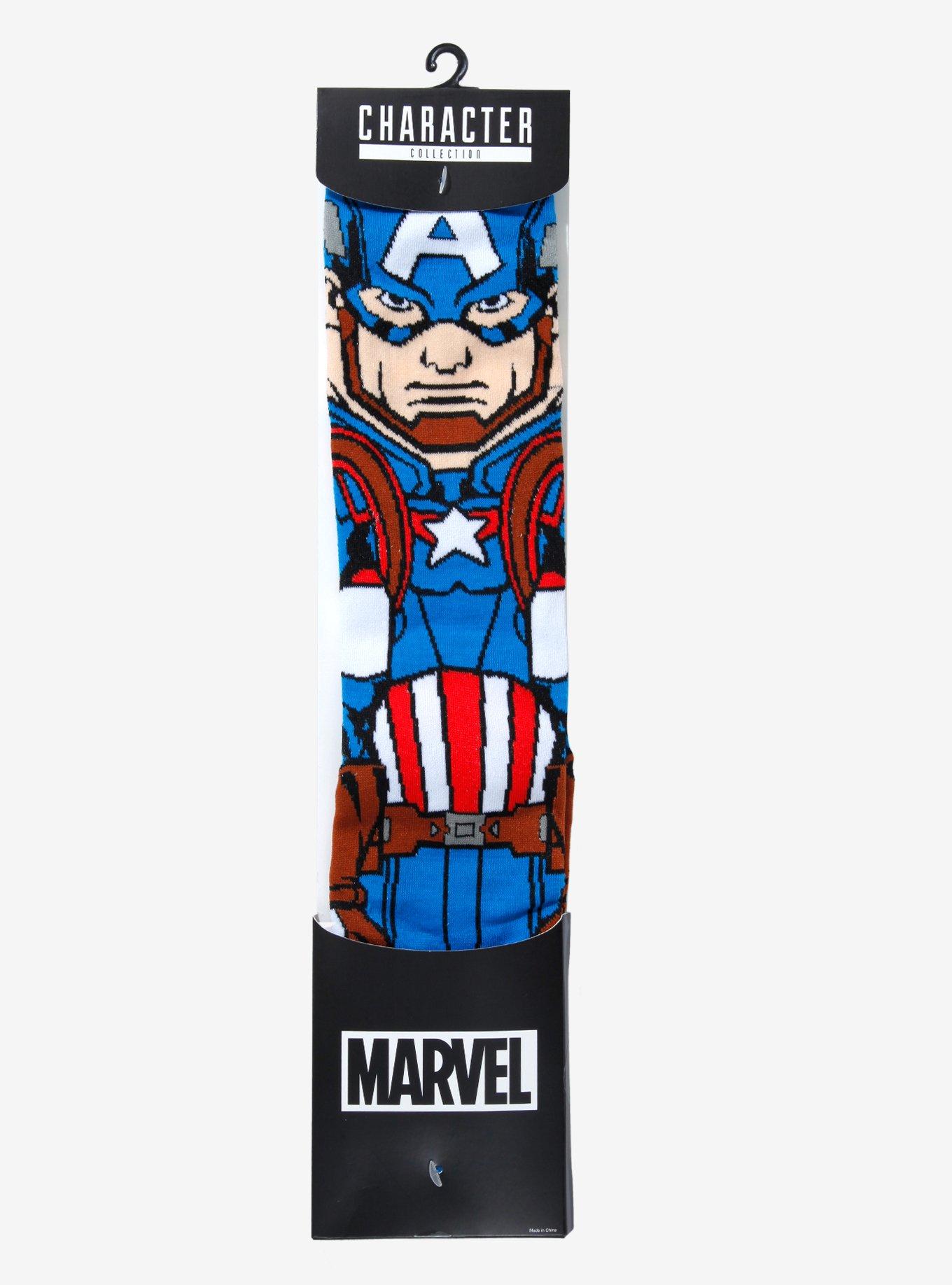 Marvel Captain America Crew Socks, , alternate
