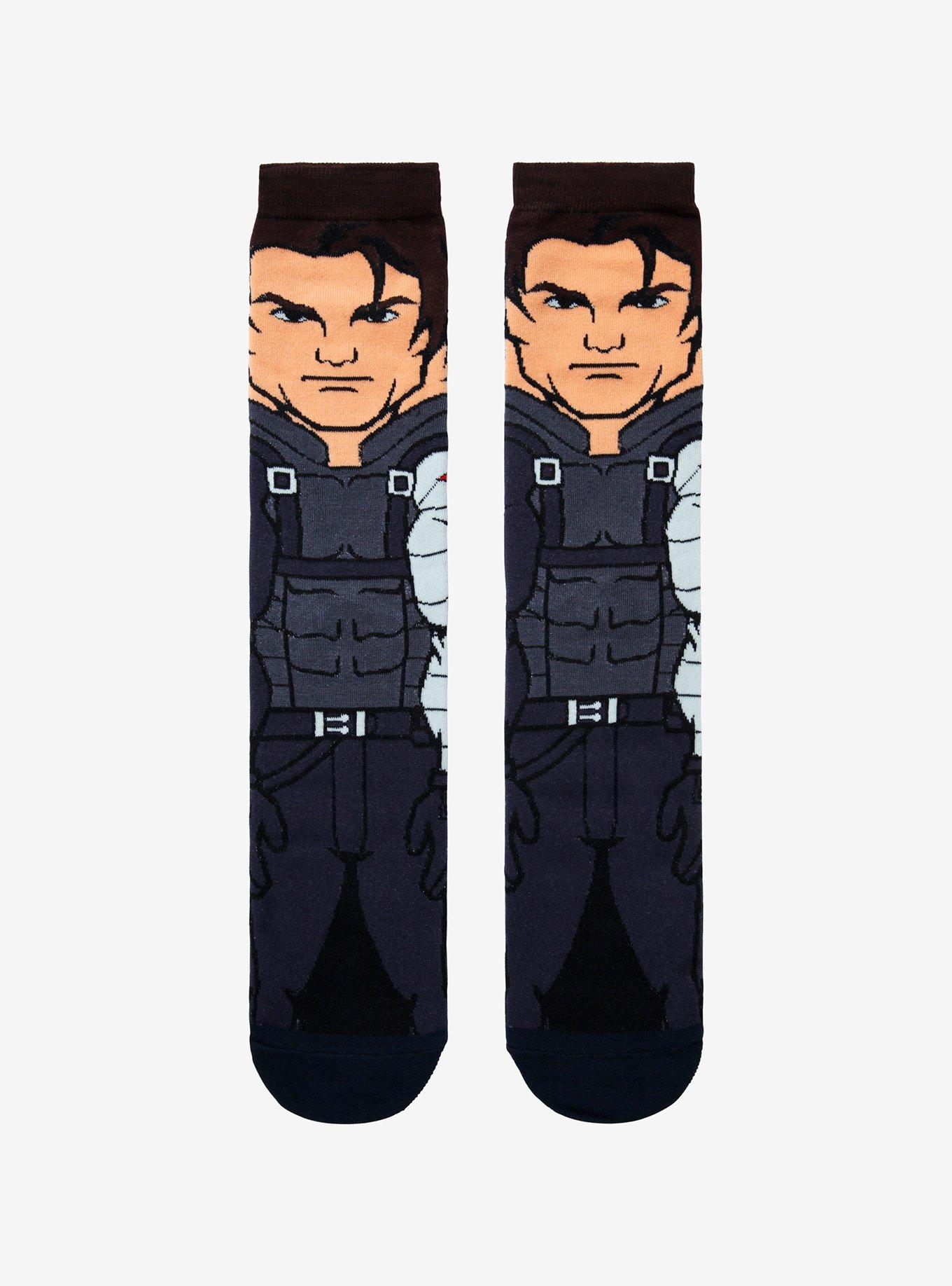 Marvel Winter Soldier Character Crew Socks, , alternate