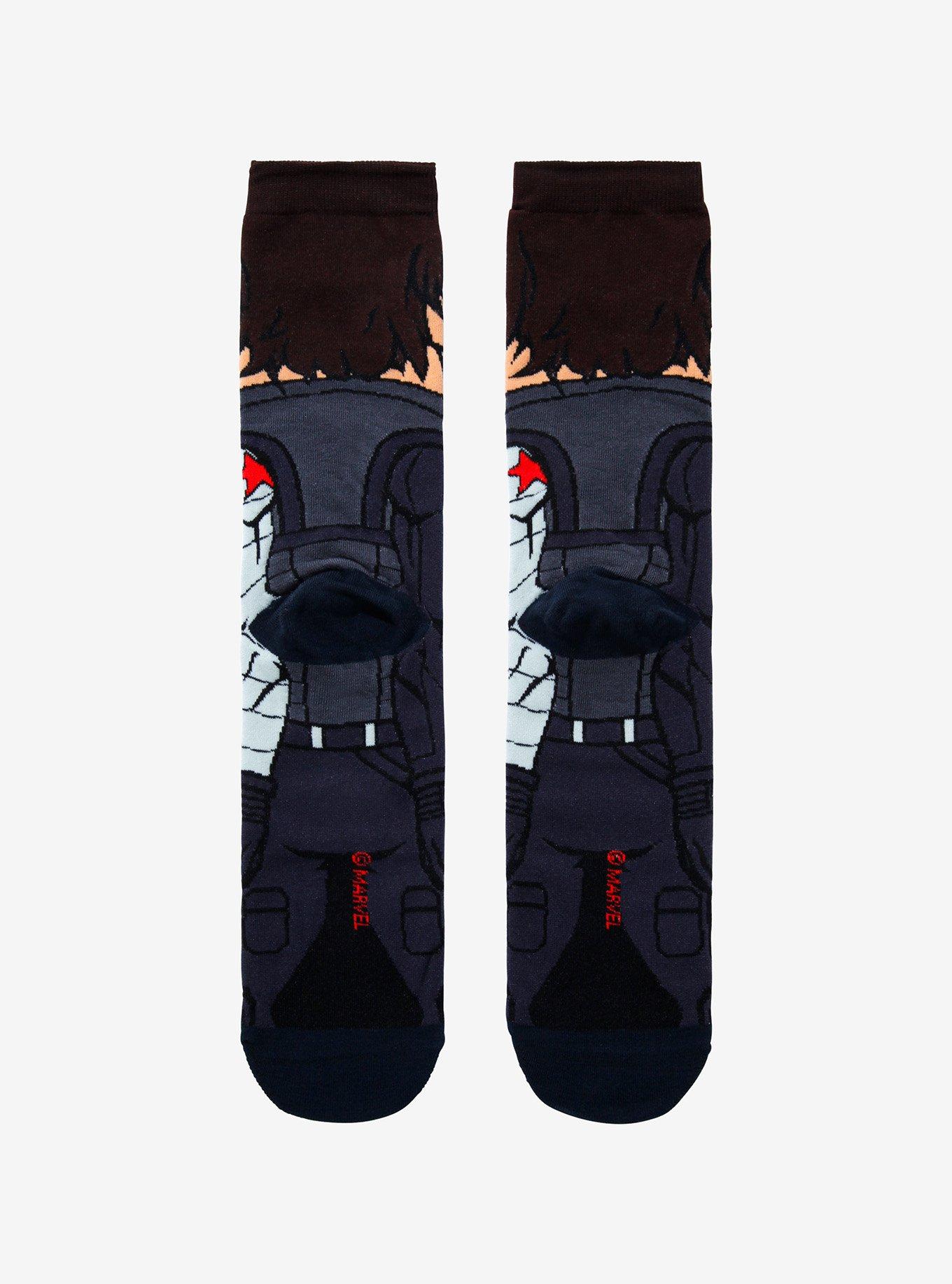 Marvel Winter Soldier Character Crew Socks, , alternate