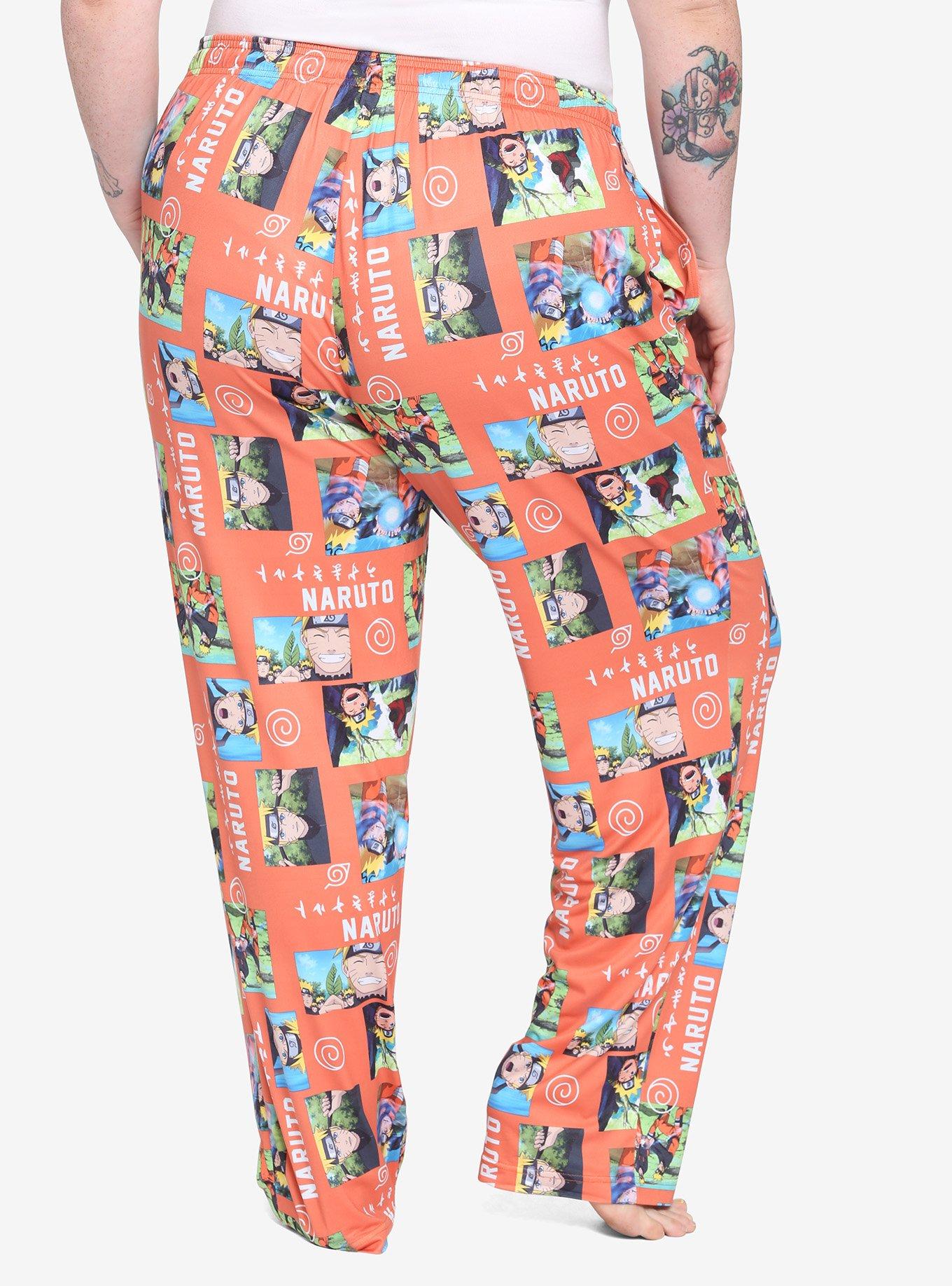 Naruto Shippuden Screencap Pajama Pants Plus Size, MULTI, alternate