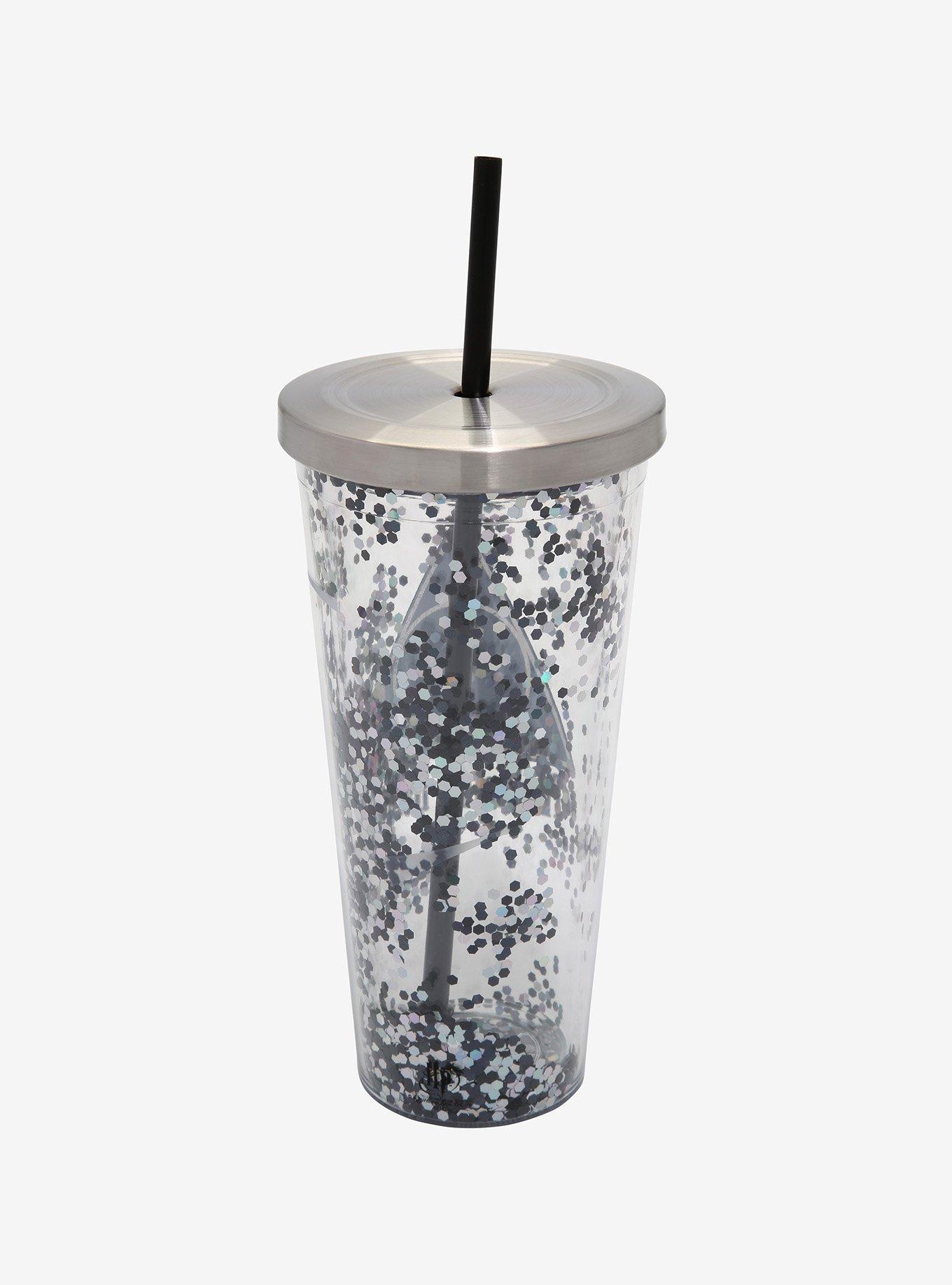 Harry Potter Deathly Hallows Glitter Acrylic Travel Cup, , alternate