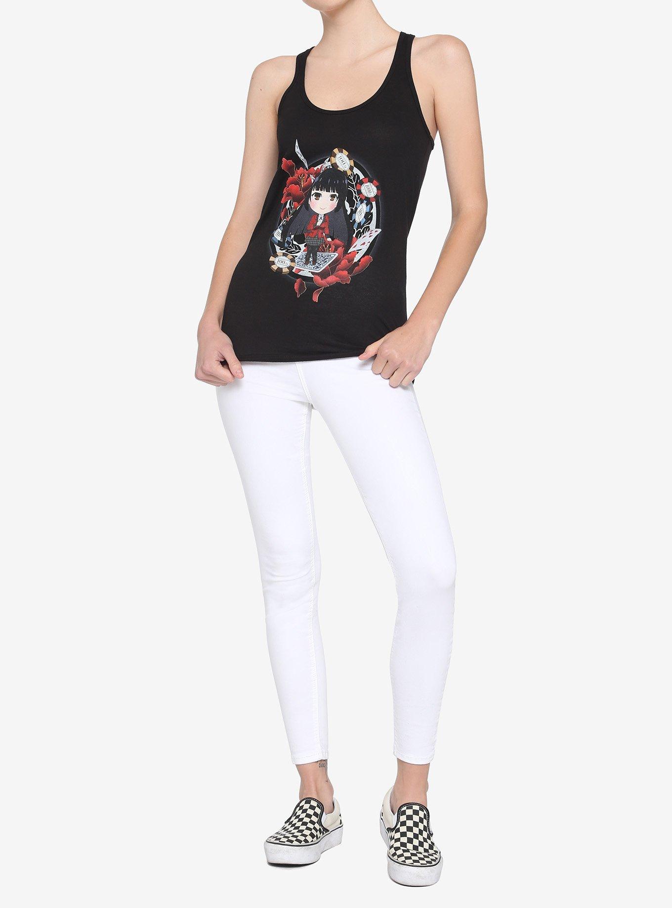 Kakegurui Chibi Yumeko Jabami Girls Tank Top, MULTI, alternate