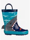 Blue Boys Rain Boots With Loops, BLUE, alternate