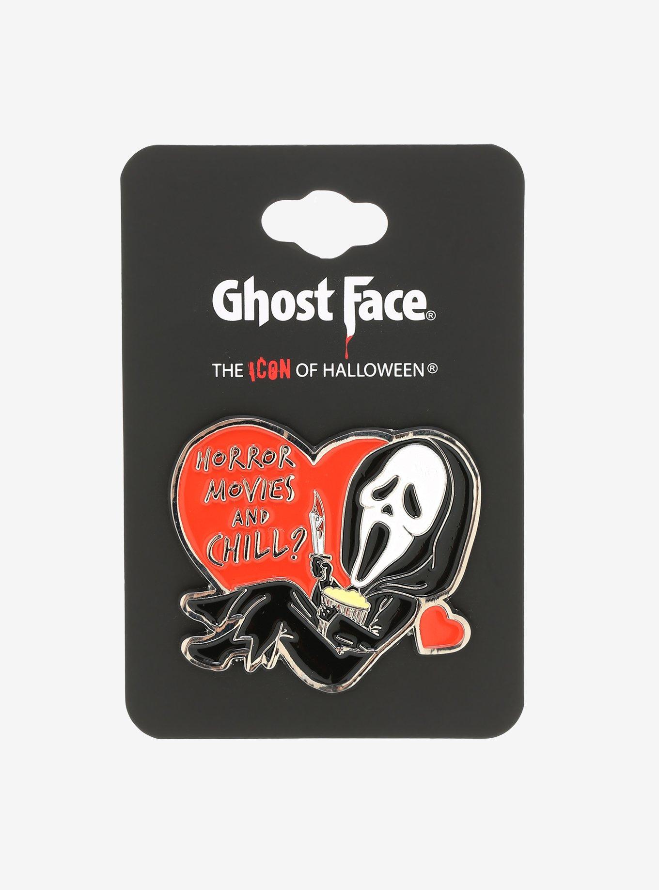 Scream Ghost Face Horror Movies & Chill Enamel Pin, , alternate
