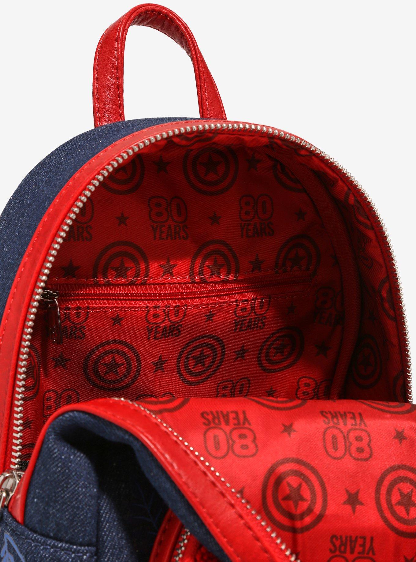 Loungefly Marvel Captain America 80th Anniversary Mini Backpack, , alternate