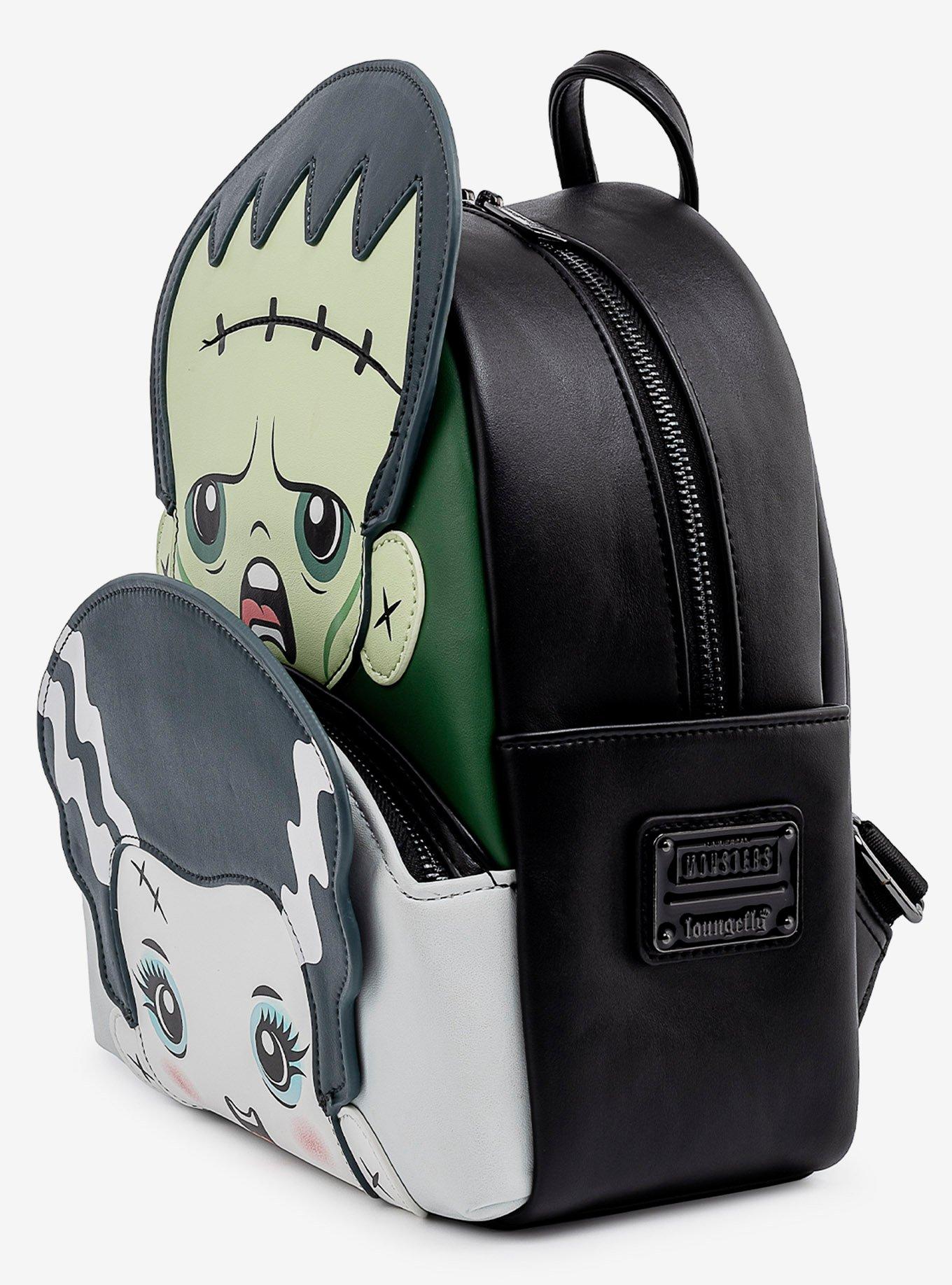 Loungefly Universal Monsters Chibi Frankenstein & Bride of Frankenstein Mini Backpack, , alternate
