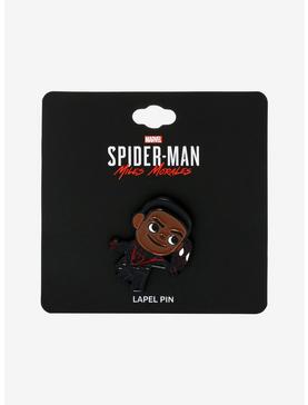Marvel Spider-Man Miles Morales Maskless Chibi Enamel Pin - BoxLunch Exclusive, , hi-res