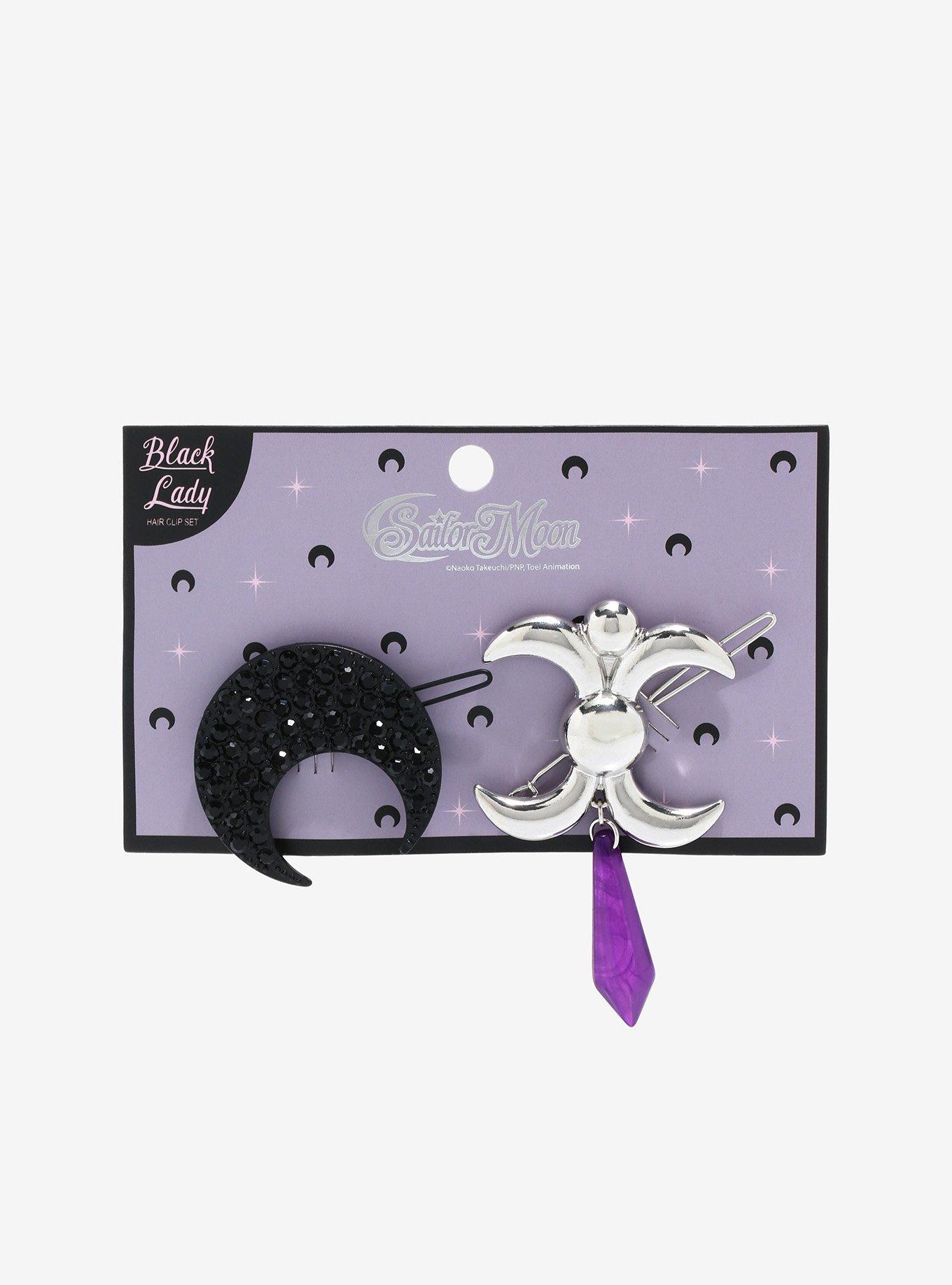 Sailor Moon R Black Lady Hair Clip Set - BoxLunch Exclusive, , alternate