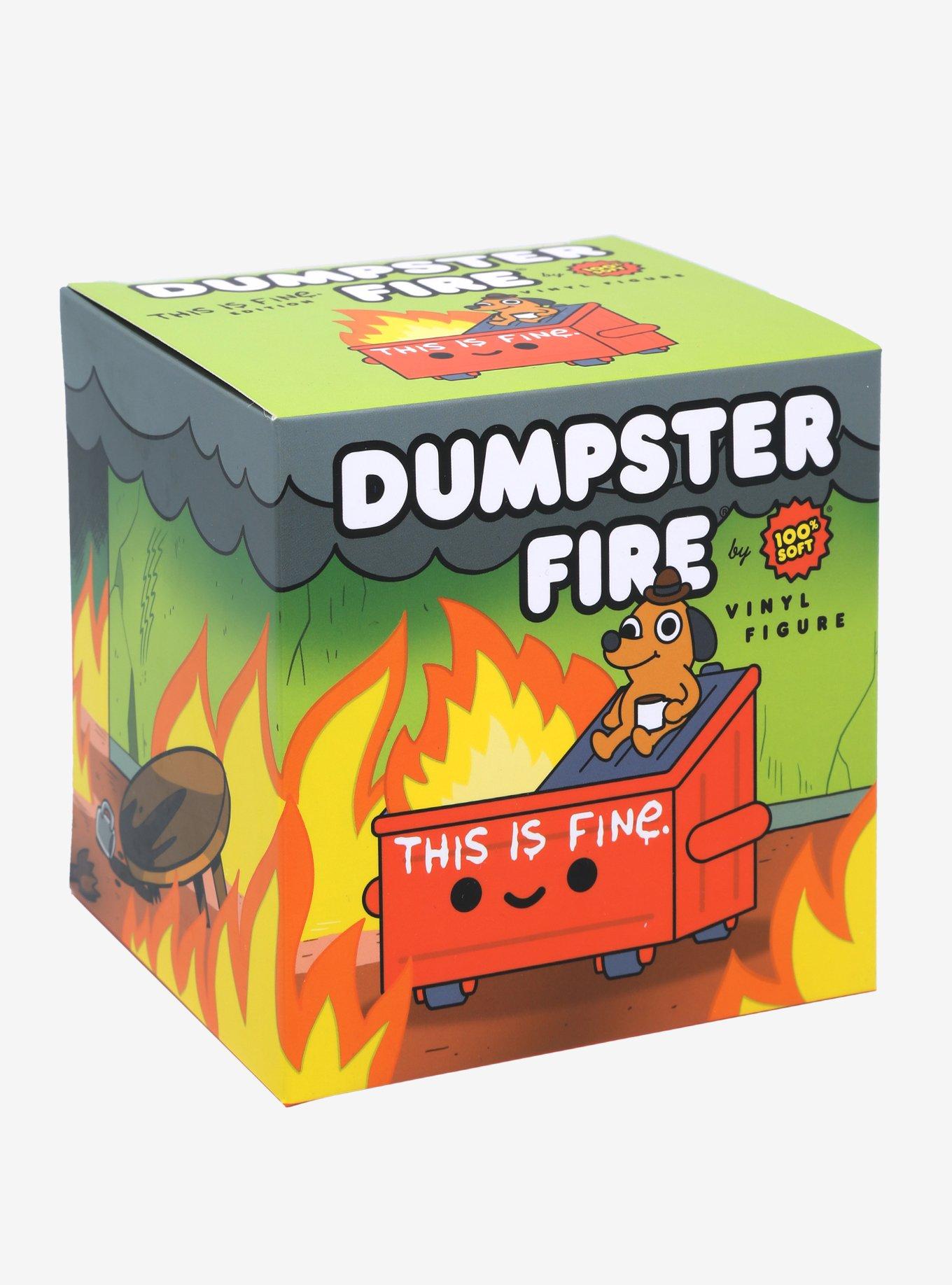 Dumpster Fire This Is Fine Vinyl Figure, , alternate
