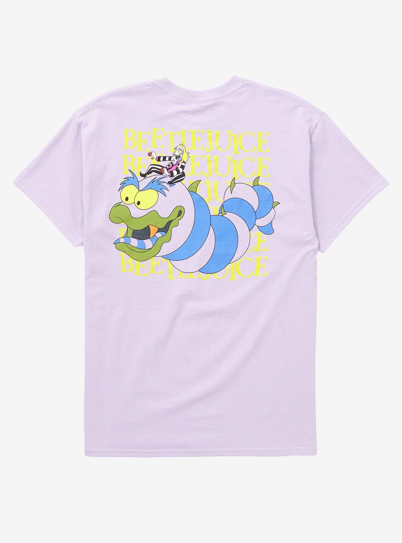 Beetlejuice Betelgeuse & Lydia Lilac Repeat T-Shirt - BoxLunch Exclusive, LILAC, alternate