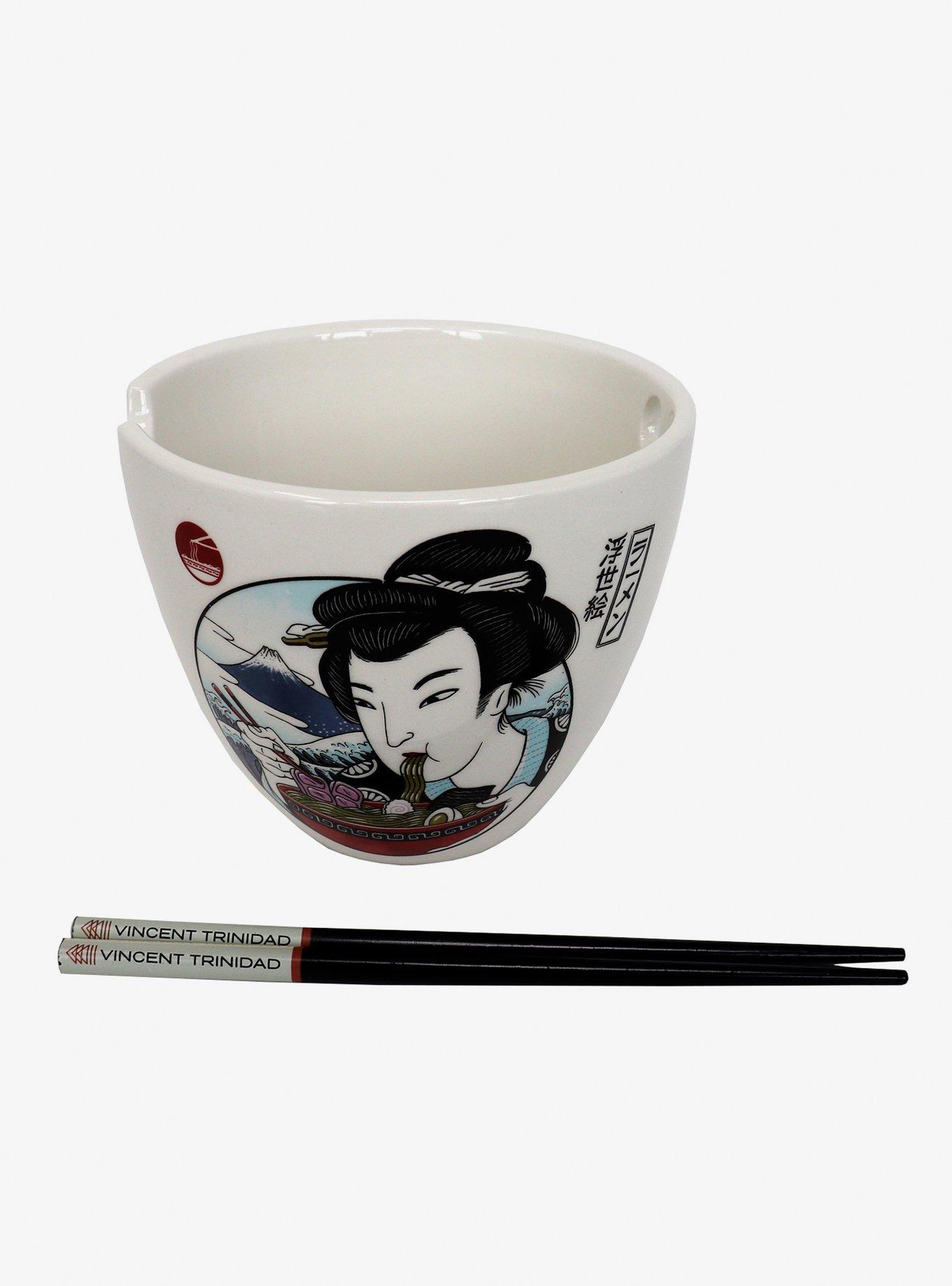 Taste Japan Ramen Bowl With Chopsticks By Vincent Trinidad, , alternate