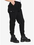 Black Cargo Jogger Pants Plus Size, BLACK, alternate
