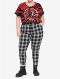 DC Comics The Suicide Squad Harley Quinn Live Fast Die Clown Tie-Dye Girls Crop T-Shirt Plus Size, MULTI, alternate