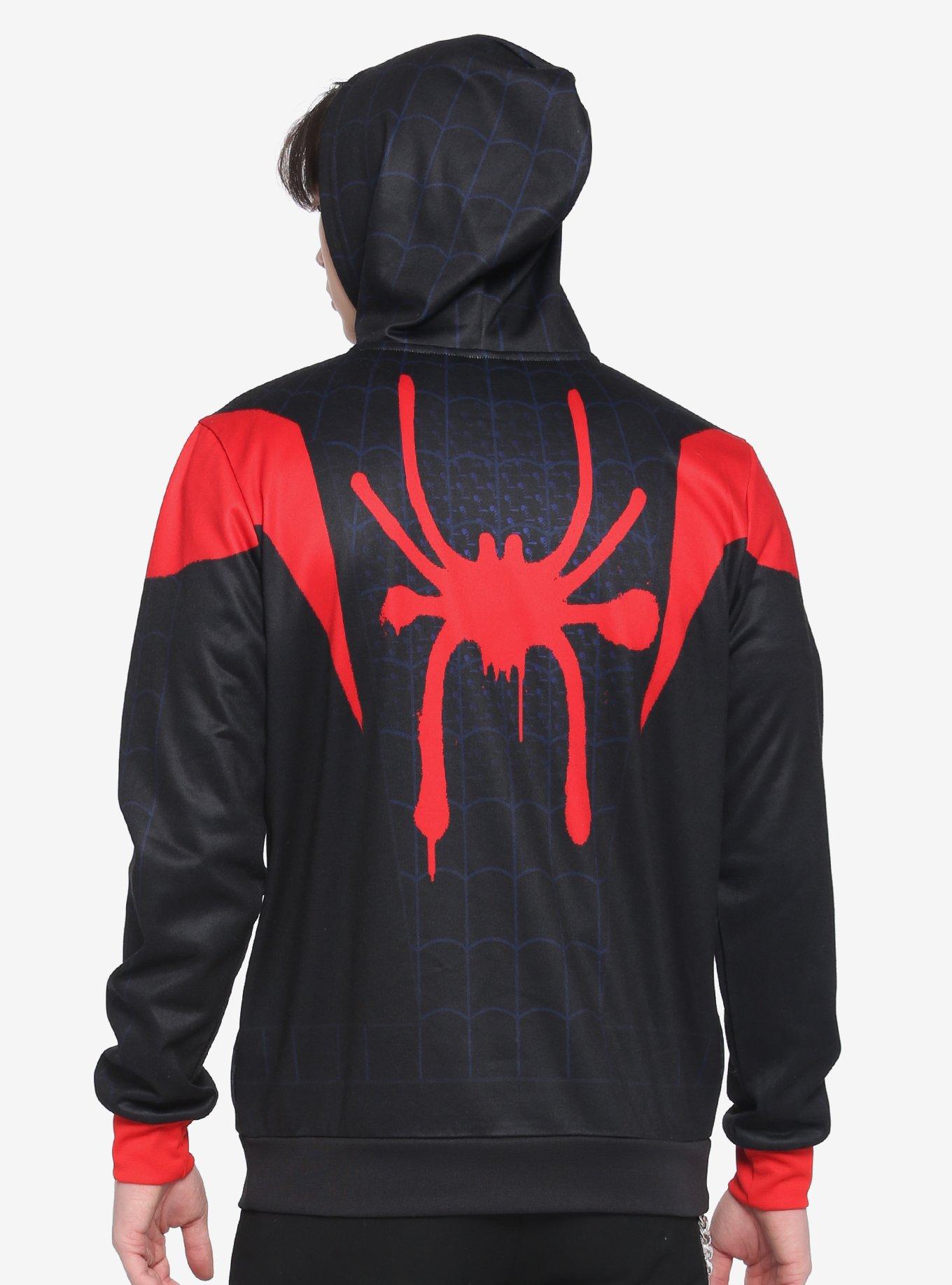 Marvel Spider-Man Miles Morales Cosplay Hoodie, BLACK, alternate