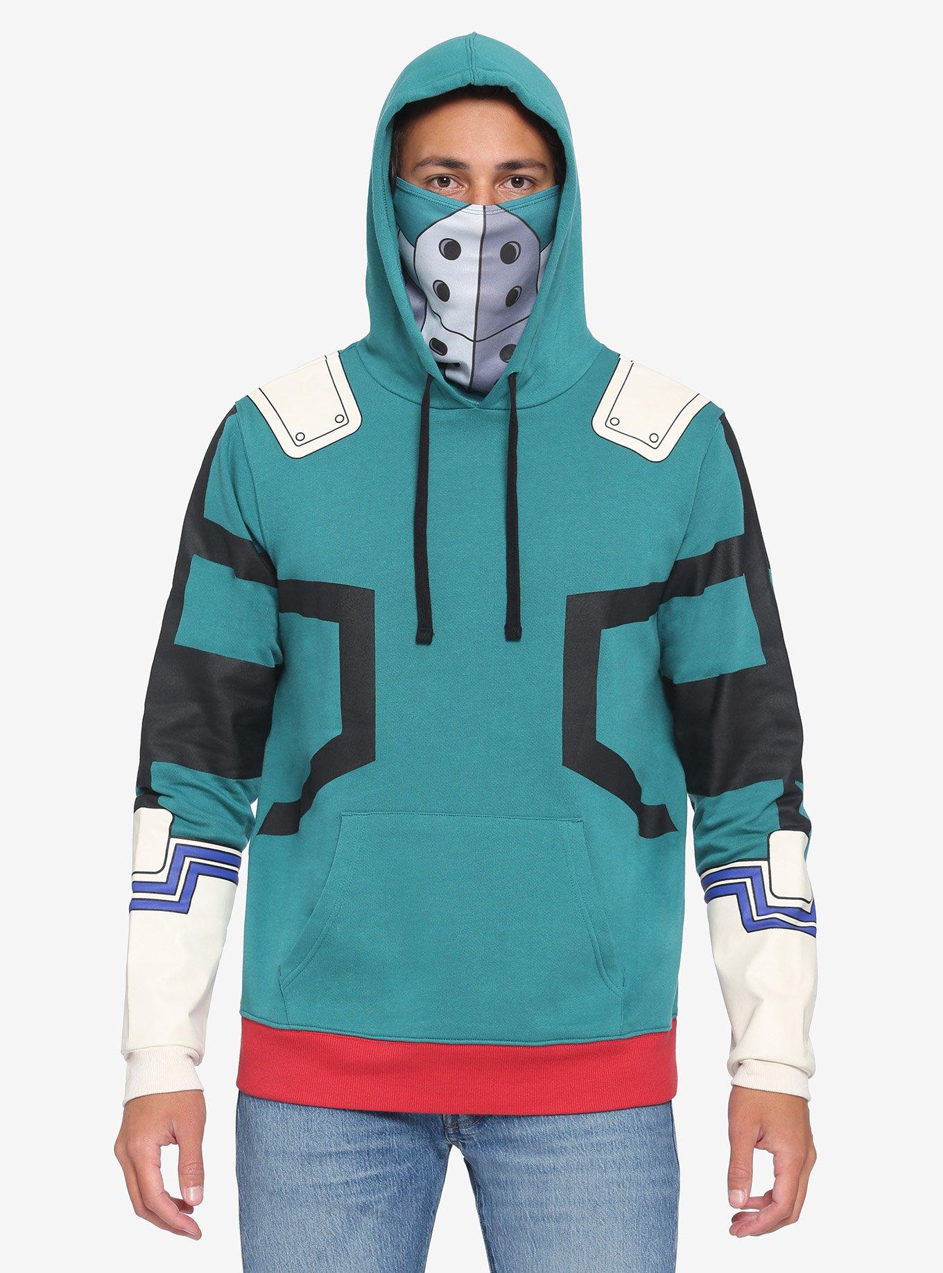 My Hero Academia Deku Cosplay Mask Hoodie