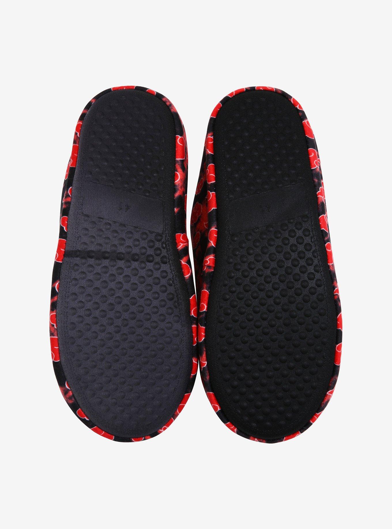 Naruto Shippuden Akatsuki Cloud Slippers - BoxLunch Exclusive, RED, alternate