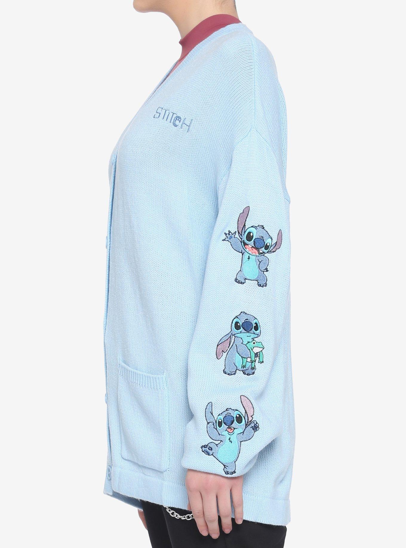 Disney Lilo & Stitch Embroidered Sleeve Girls Cardigan, MULTI, alternate