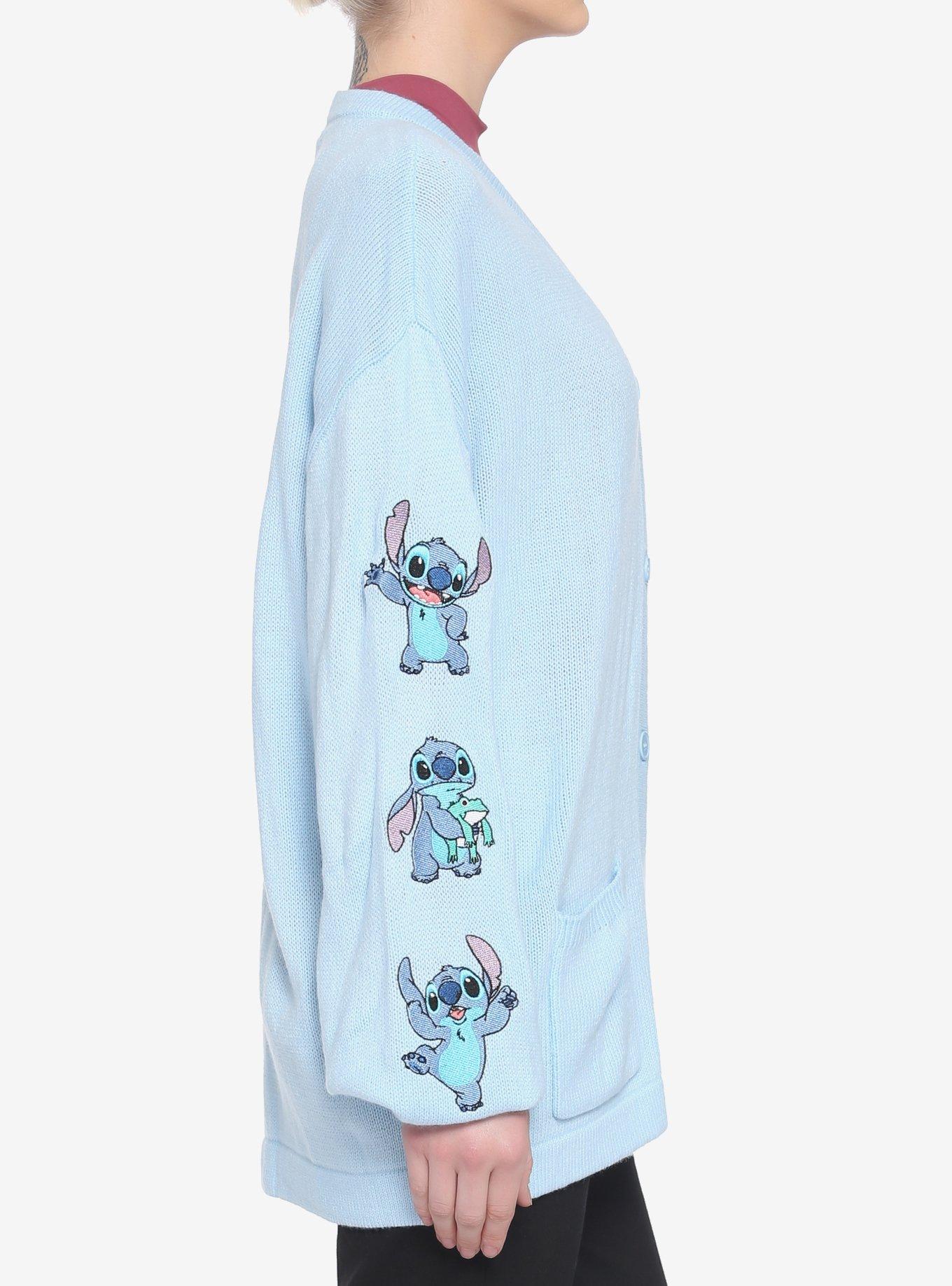Disney Lilo & Stitch Embroidered Sleeve Girls Cardigan, MULTI, alternate