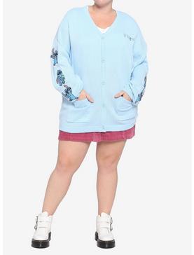 Disney Lilo & Stitch Embroidered Sleeve Girls Cardigan Plus Size, , hi-res