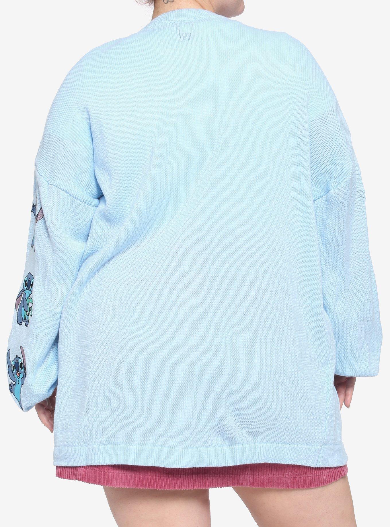 Disney Lilo & Stitch Embroidered Sleeve Girls Cardigan Plus Size, MULTI, alternate