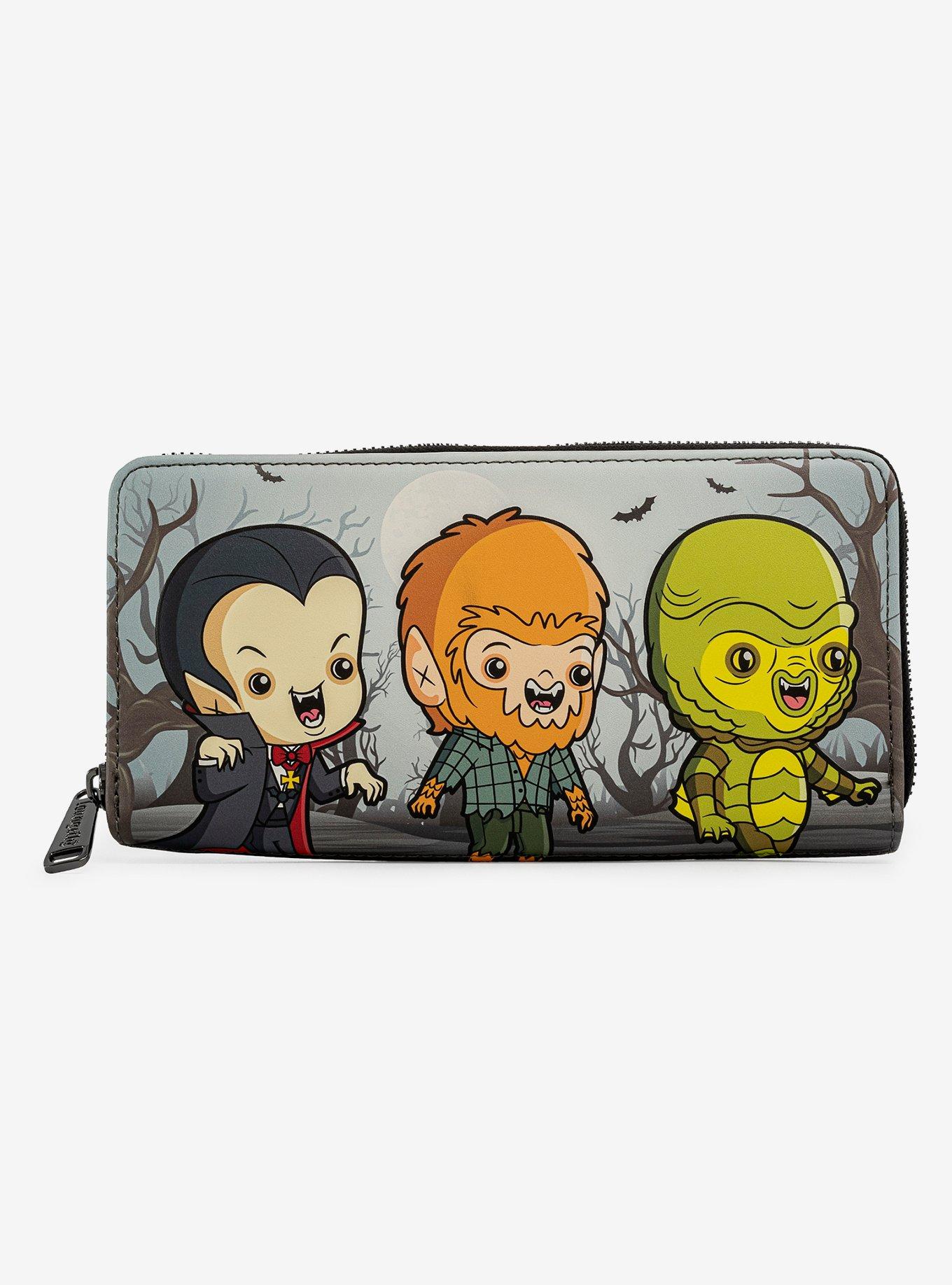 Loungefly Universal Monsters Chibi Zip Wallet, , alternate