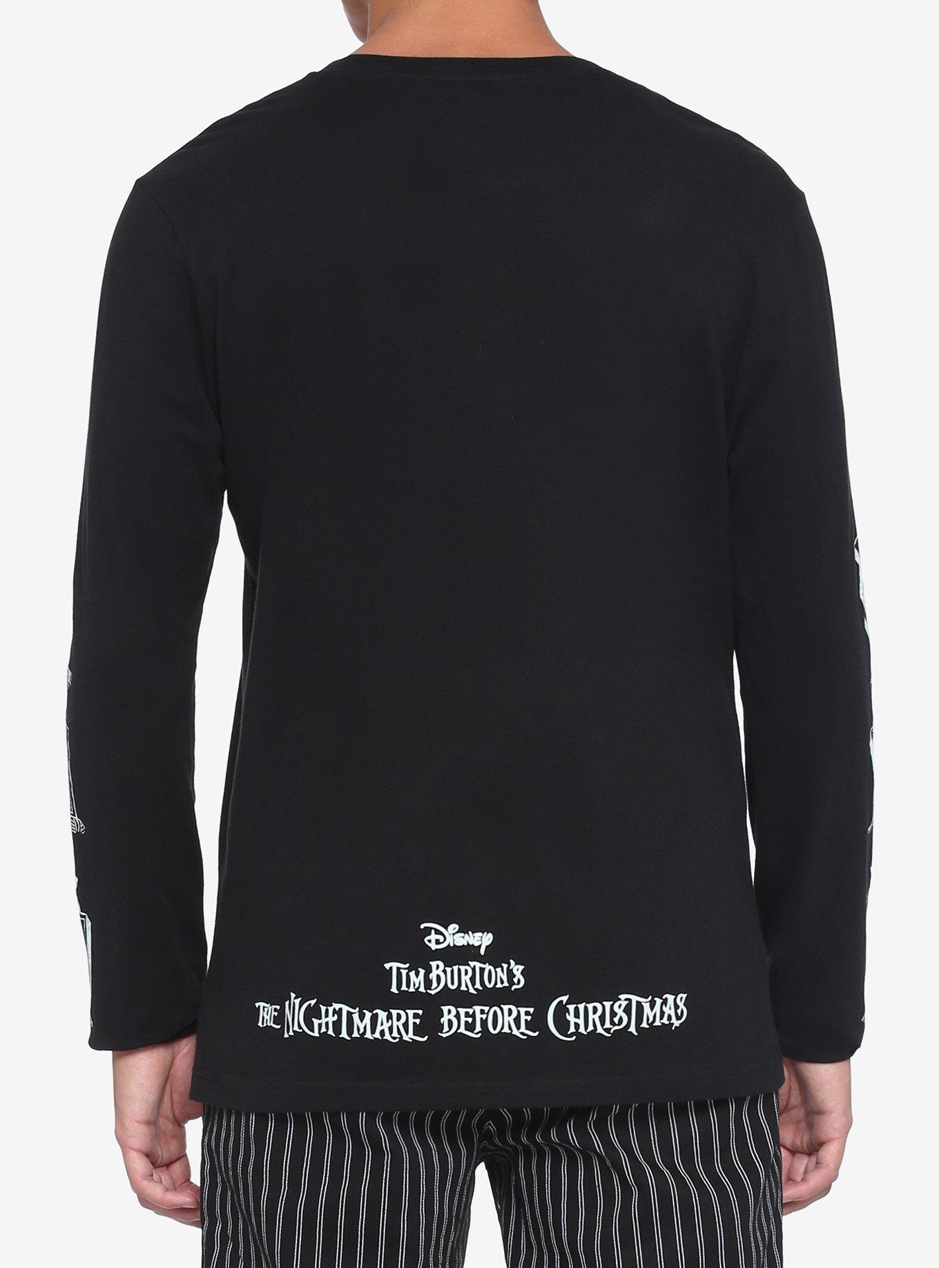 The Nightmare Before Christmas Halloween Town Gates Long-Sleeve T-Shirt, BLACK, alternate