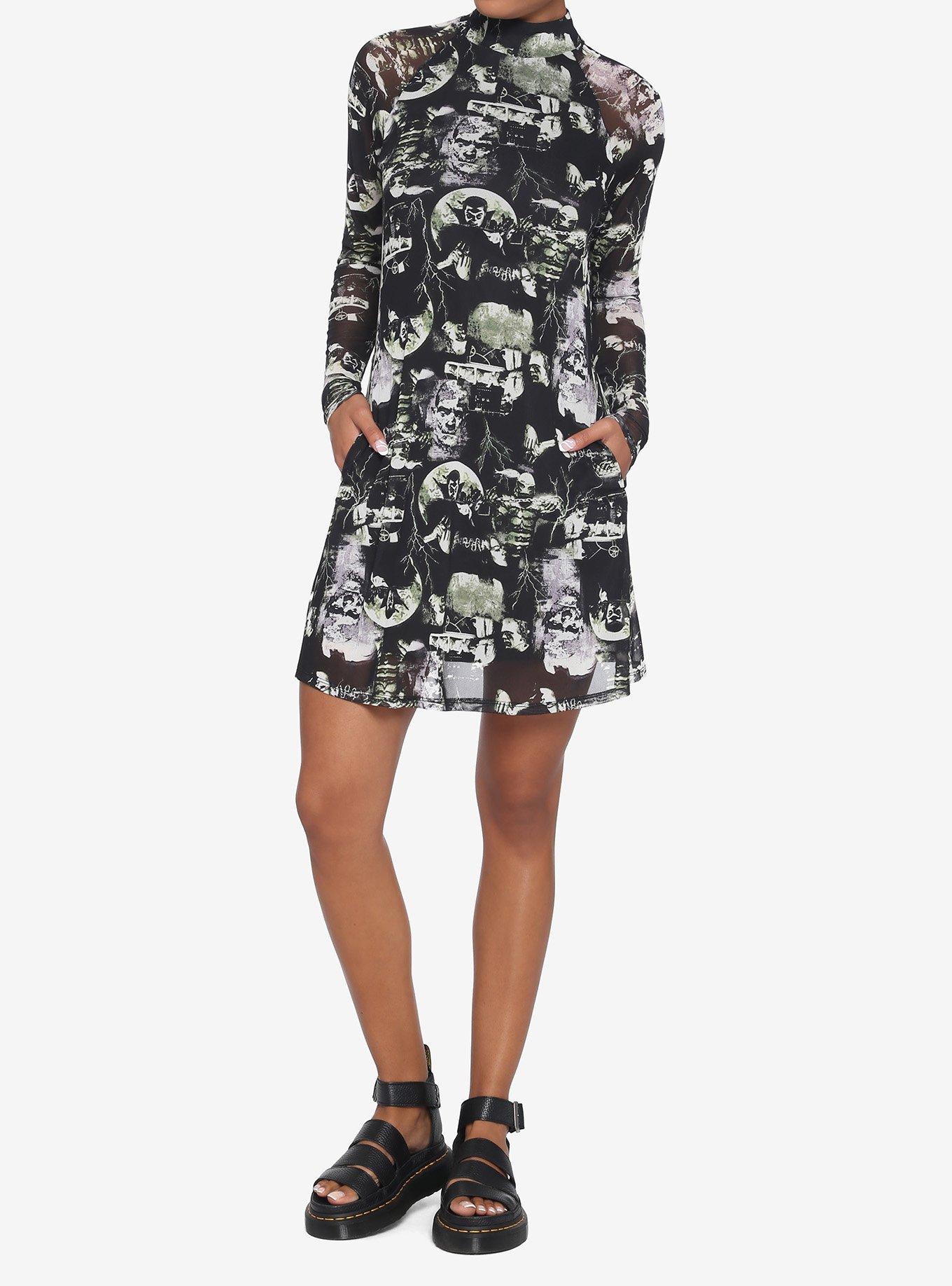 Universal Monsters Collage Mesh Dress, MULTI, alternate