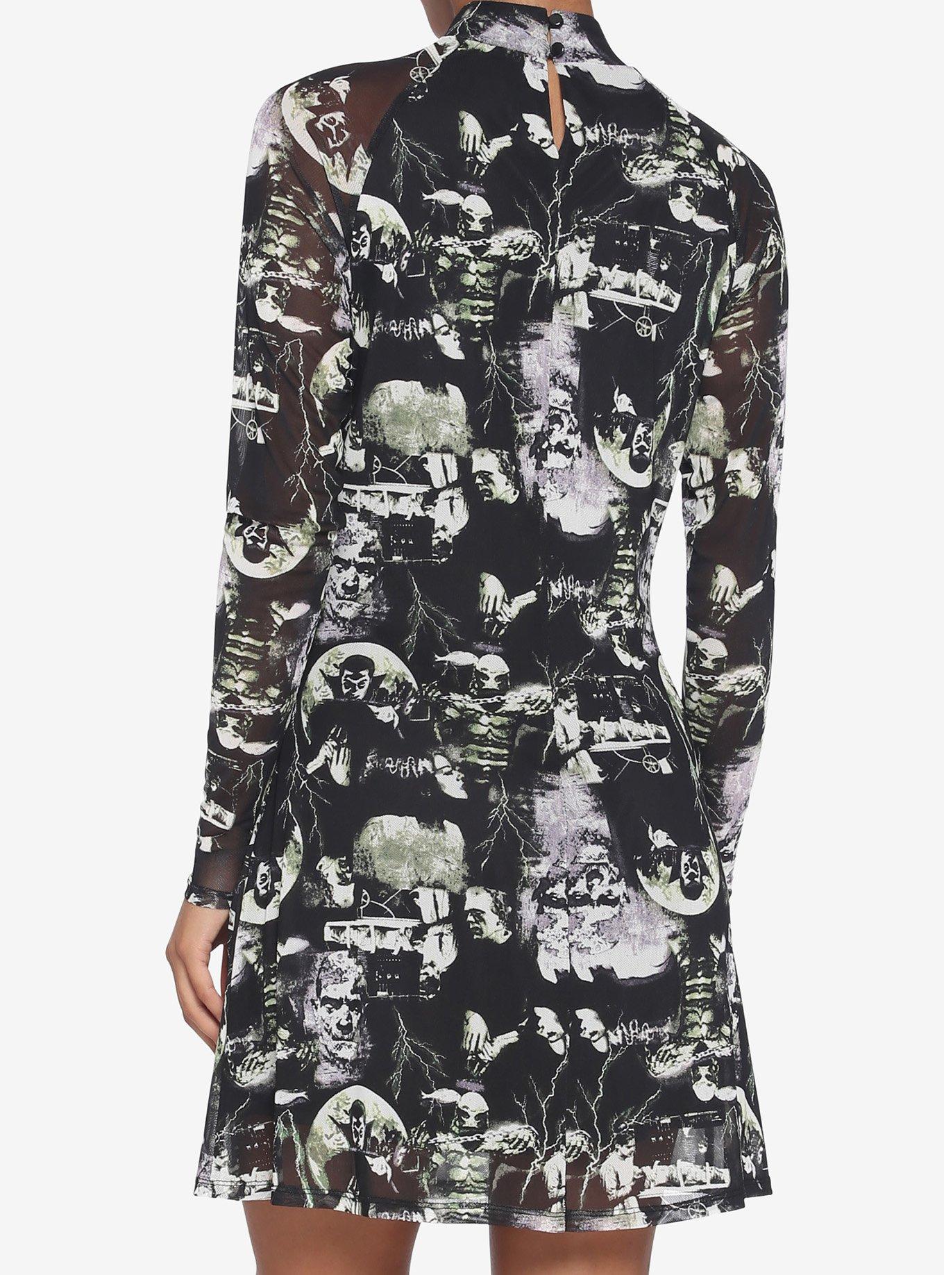 Universal Monsters Collage Mesh Dress, MULTI, alternate