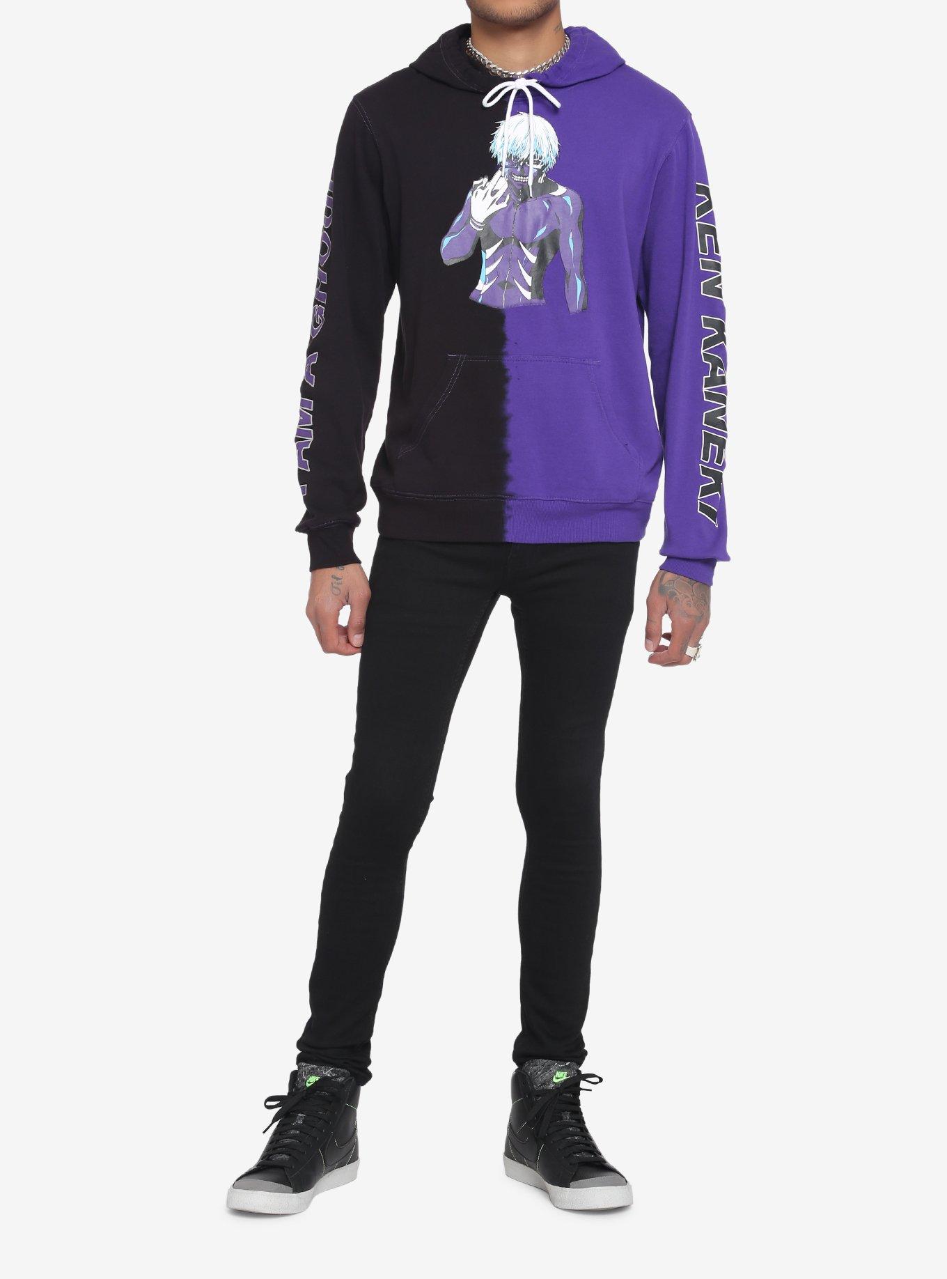 Tokyo Ghoul Purple Split Dye Hoodie, PURPLE, alternate