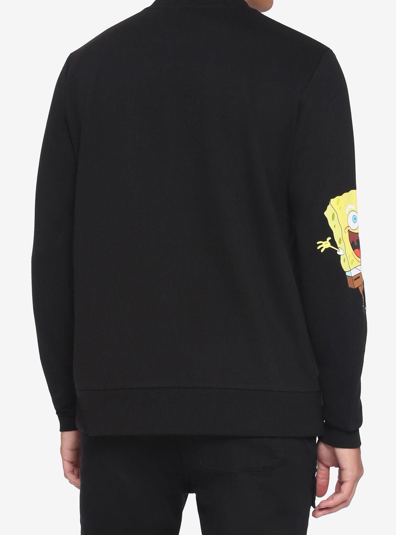 SpongeBob SquarePants Squidward & Spongebob Eyelash Sweatshirt, BLACK, alternate