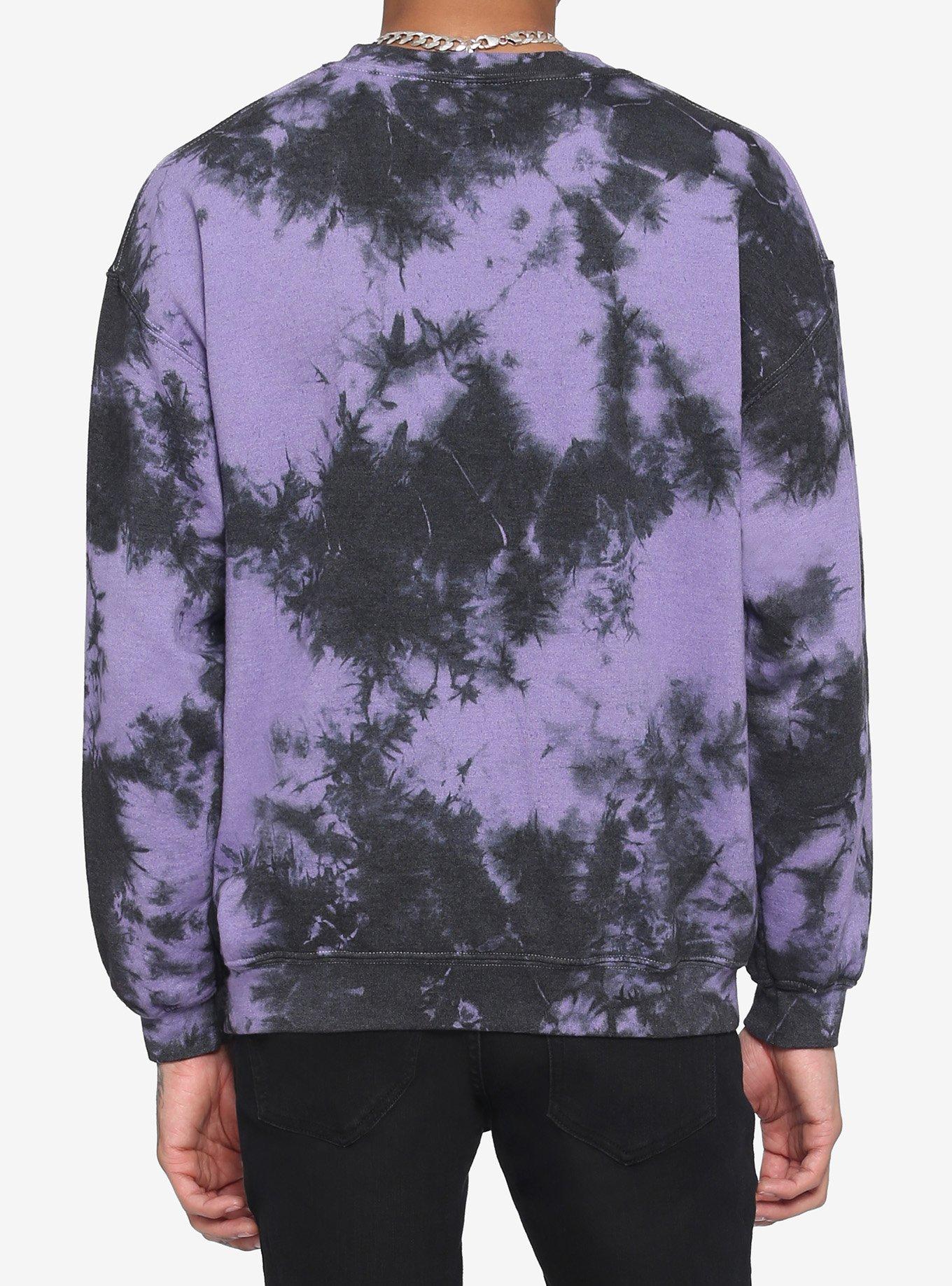 Scream Ghost Face Purple Tie-Dye Sweatshirt, PURPLE, alternate